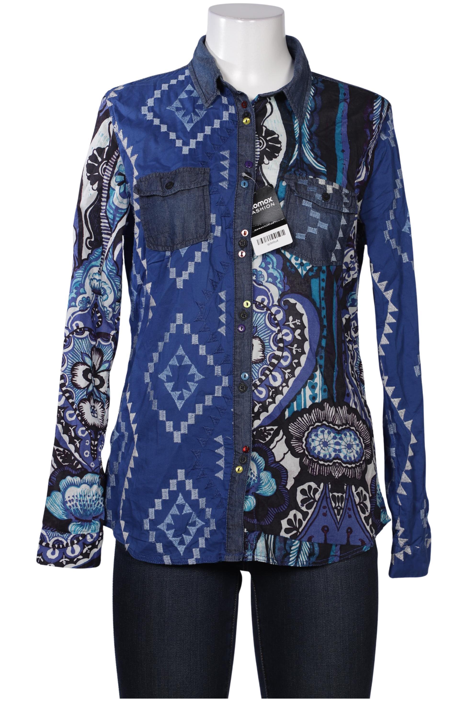 

Desigual Damen Bluse, blau, Gr. 38
