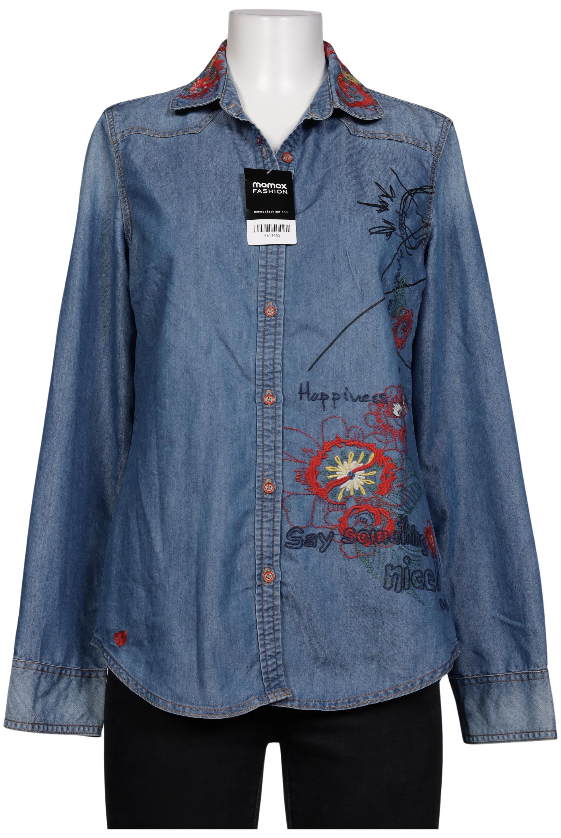 

Desigual Damen Bluse, blau, Gr. 44