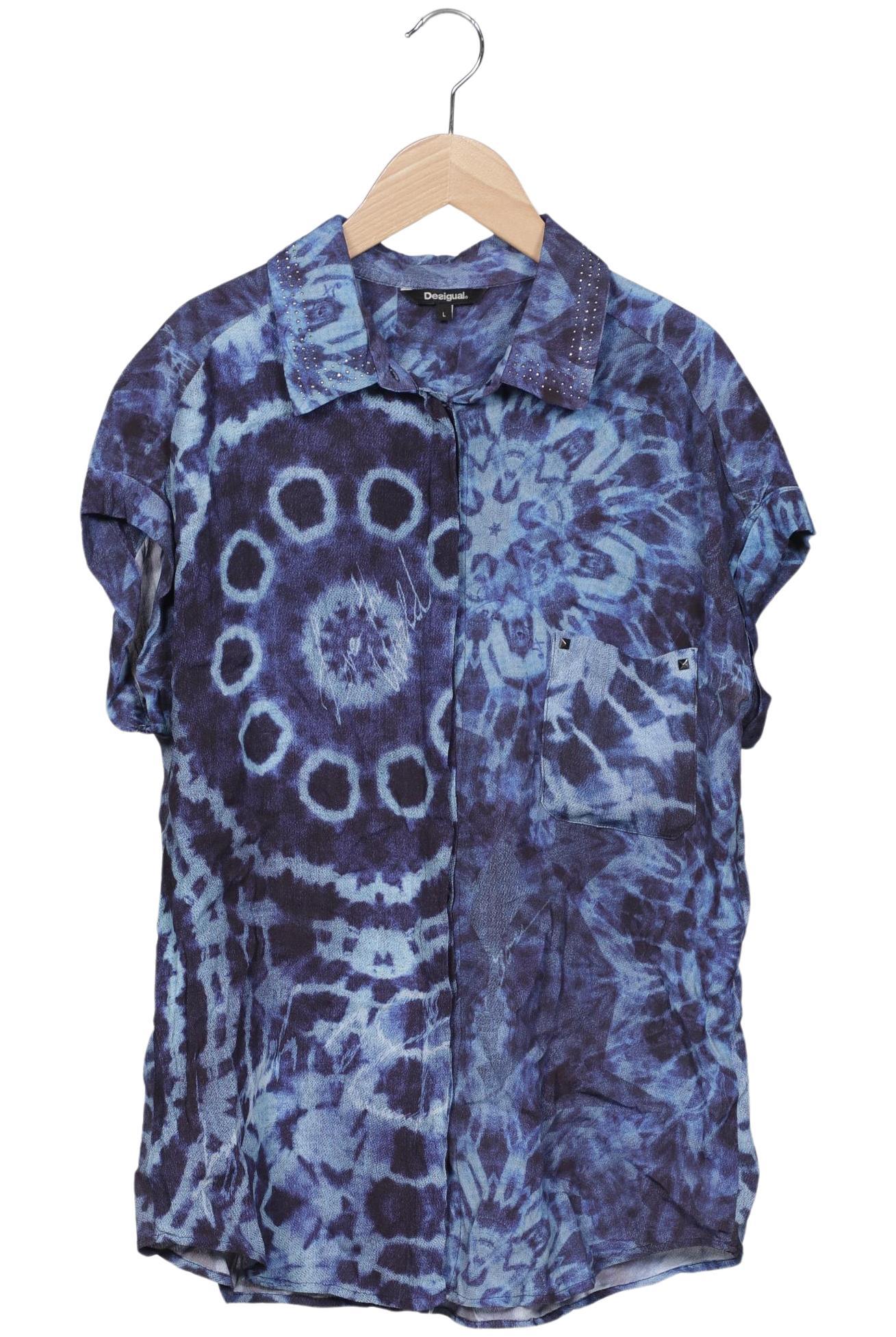 

Desigual Damen Bluse, blau, Gr. 42