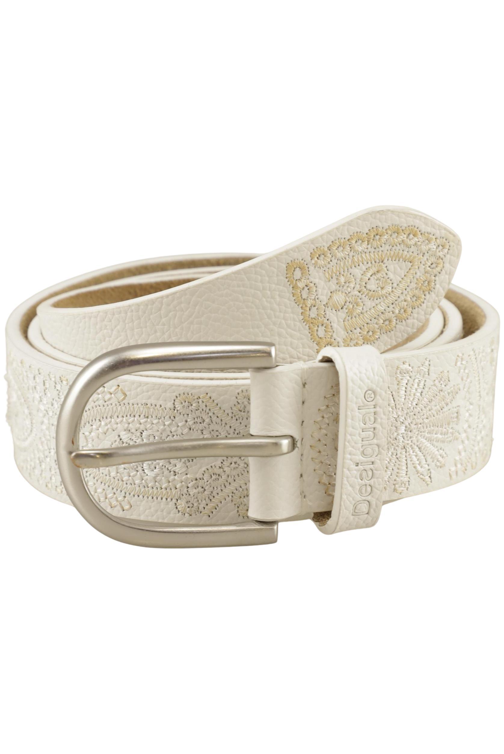 

Desigual Damen Gürtel, weiß, Gr. 90