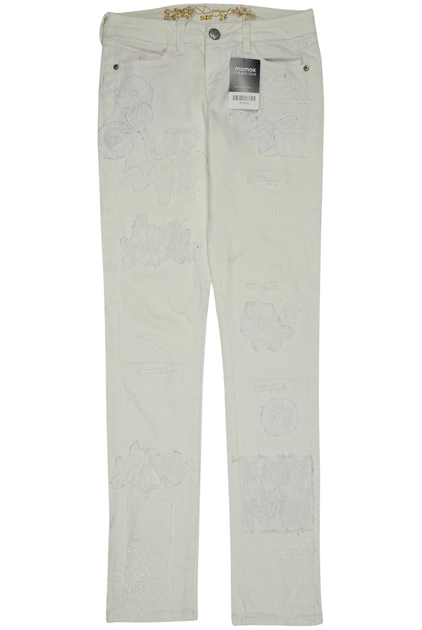 

Desigual Damen Jeans, cremeweiß, Gr. 24