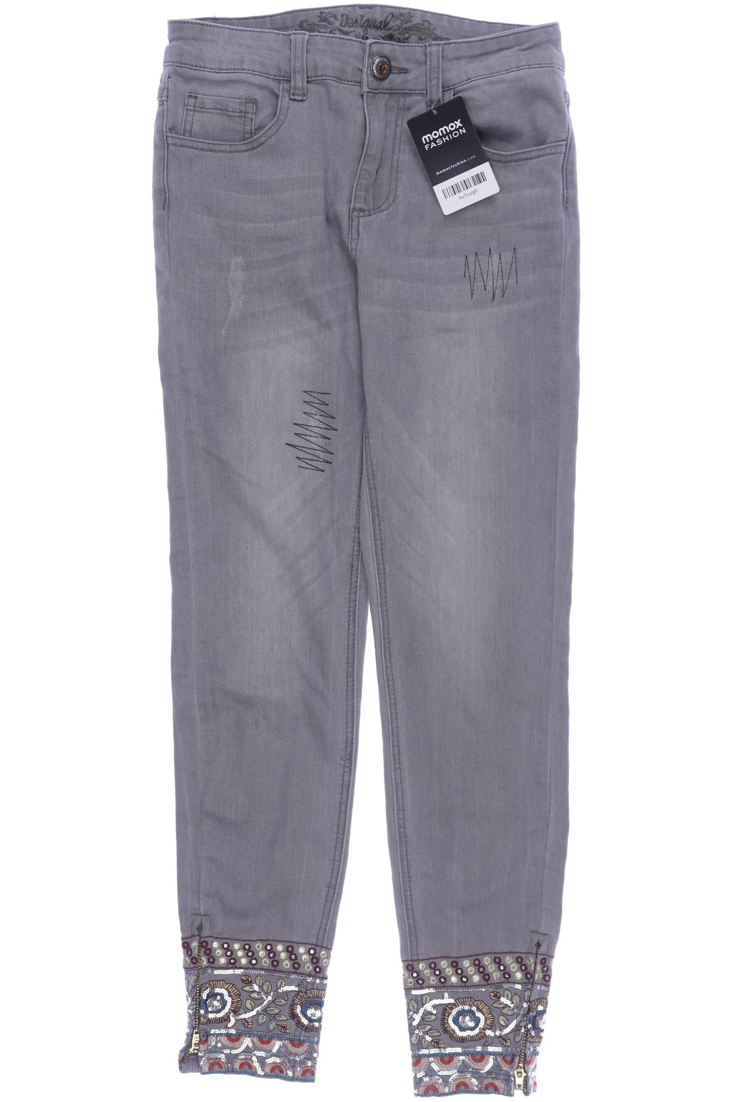 

Desigual Damen Jeans, grau, Gr. 26