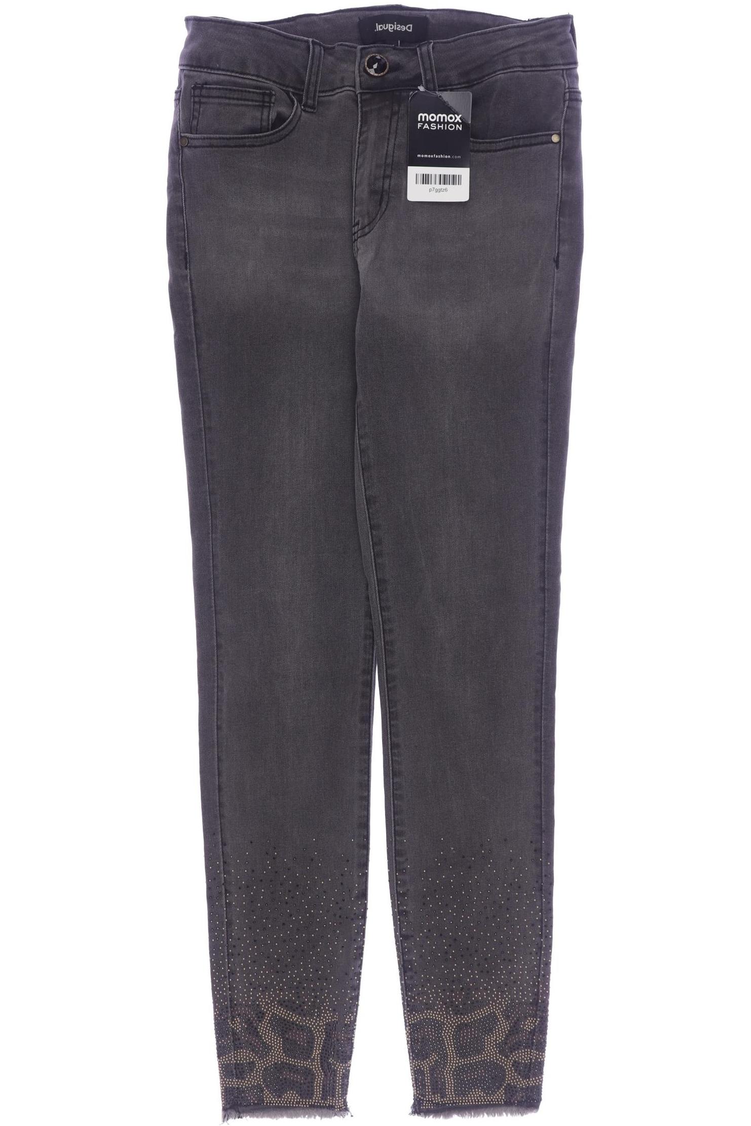

Desigual Damen Jeans, grau, Gr. 25