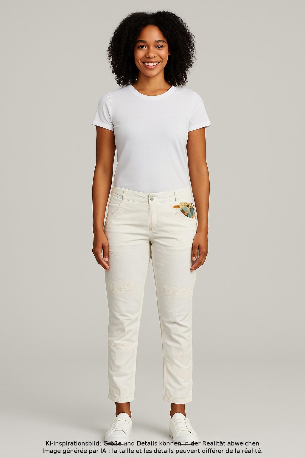 

Desigual Damen Jeans, cremeweiß, Gr. 40