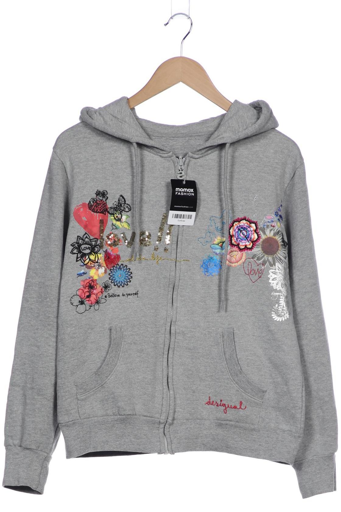 

Desigual Damen Kapuzenpullover, grau, Gr. 44