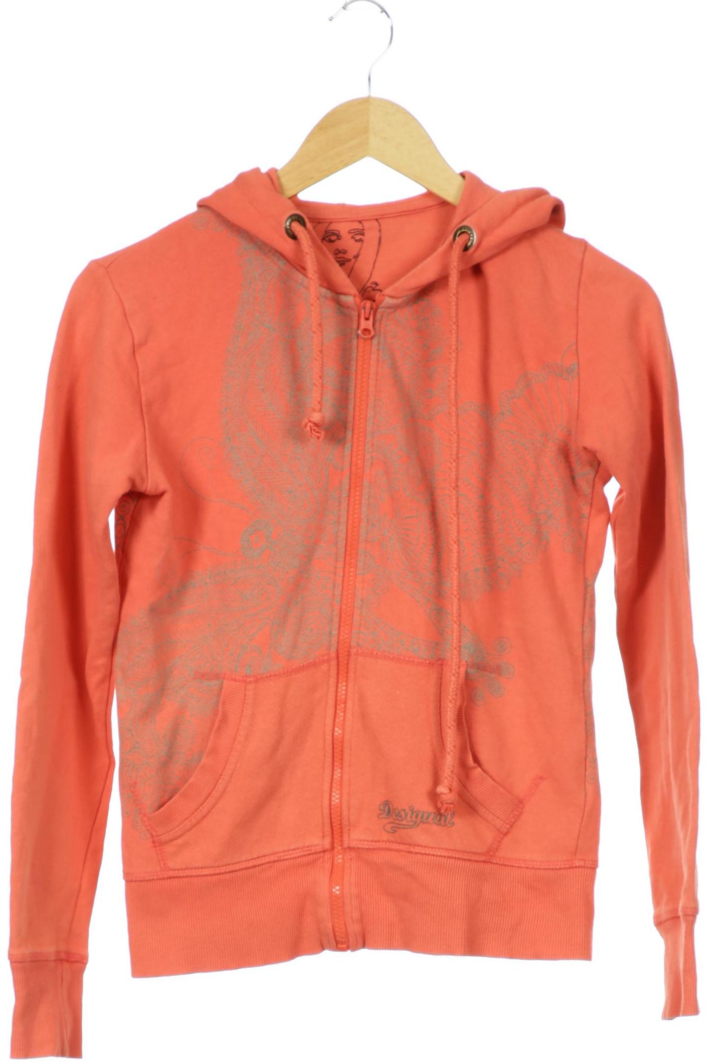 

Desigual Damen Kapuzenpullover, orange, Gr. 38
