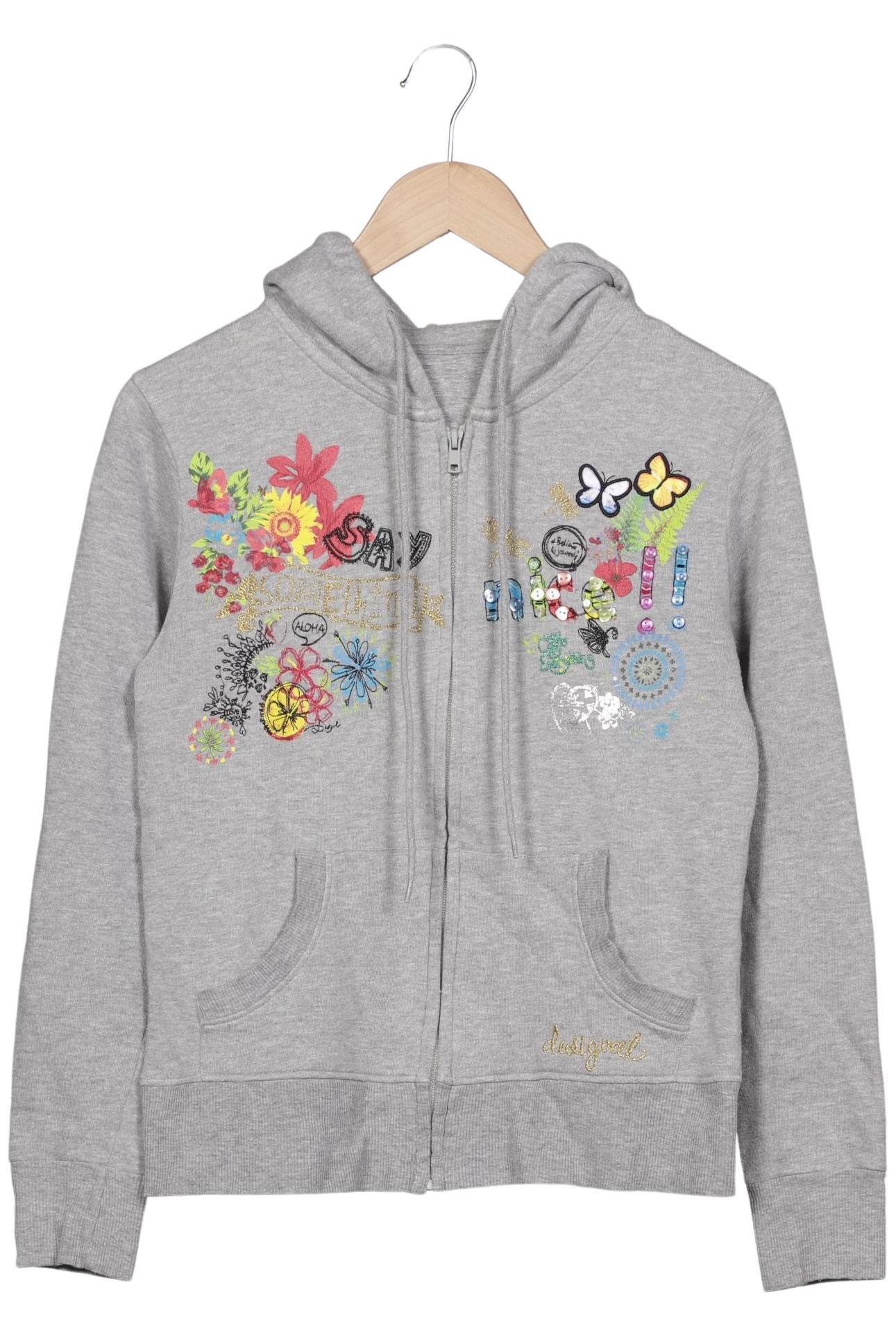 

Desigual Damen Kapuzenpullover, grau, Gr. 36