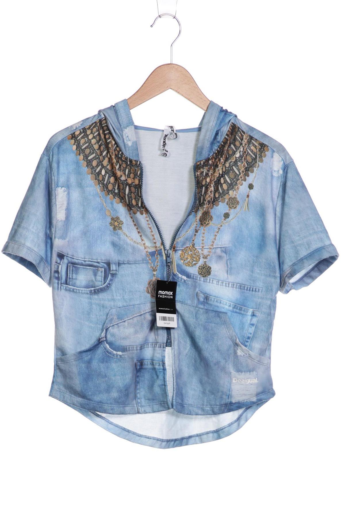 

Desigual Damen Kapuzenpullover, blau, Gr. 36