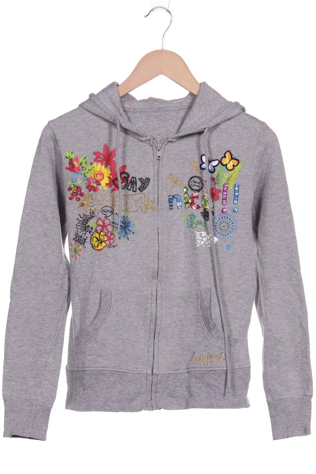 

Desigual Damen Kapuzenpullover, grau, Gr. 38