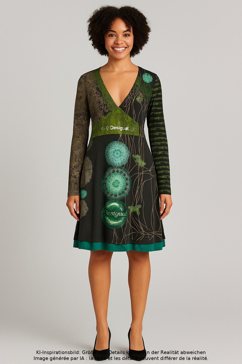 

Desigual Damen Kleid, mehrfarbig, Gr. 36