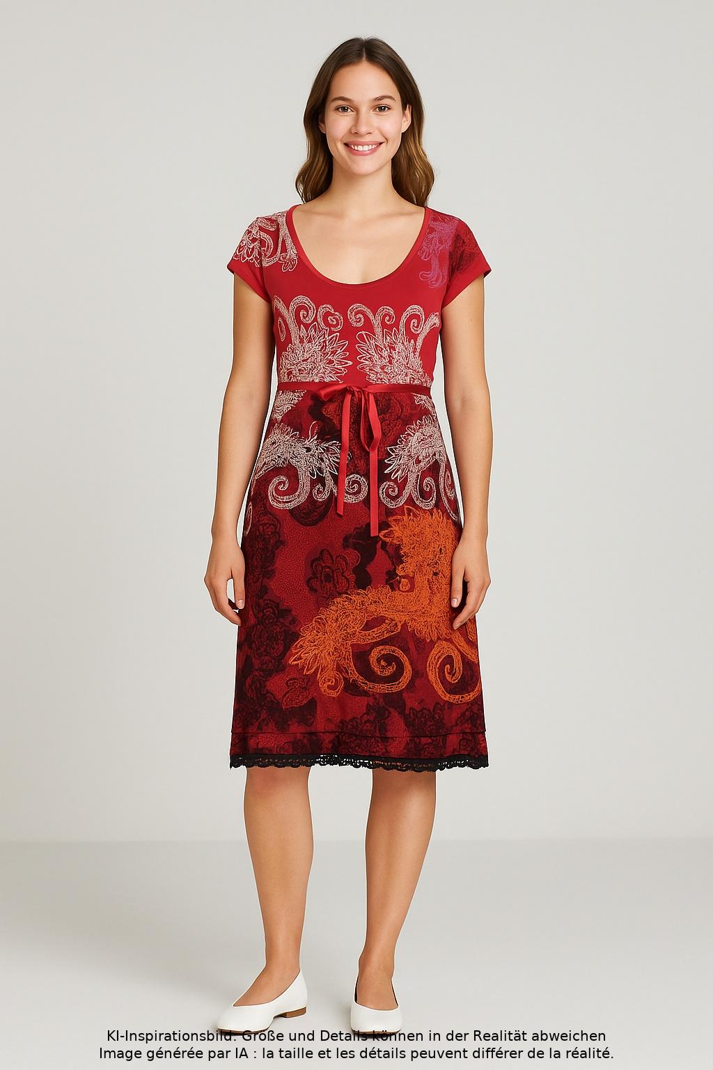 

Desigual Damen Kleid, rot, Gr. 38
