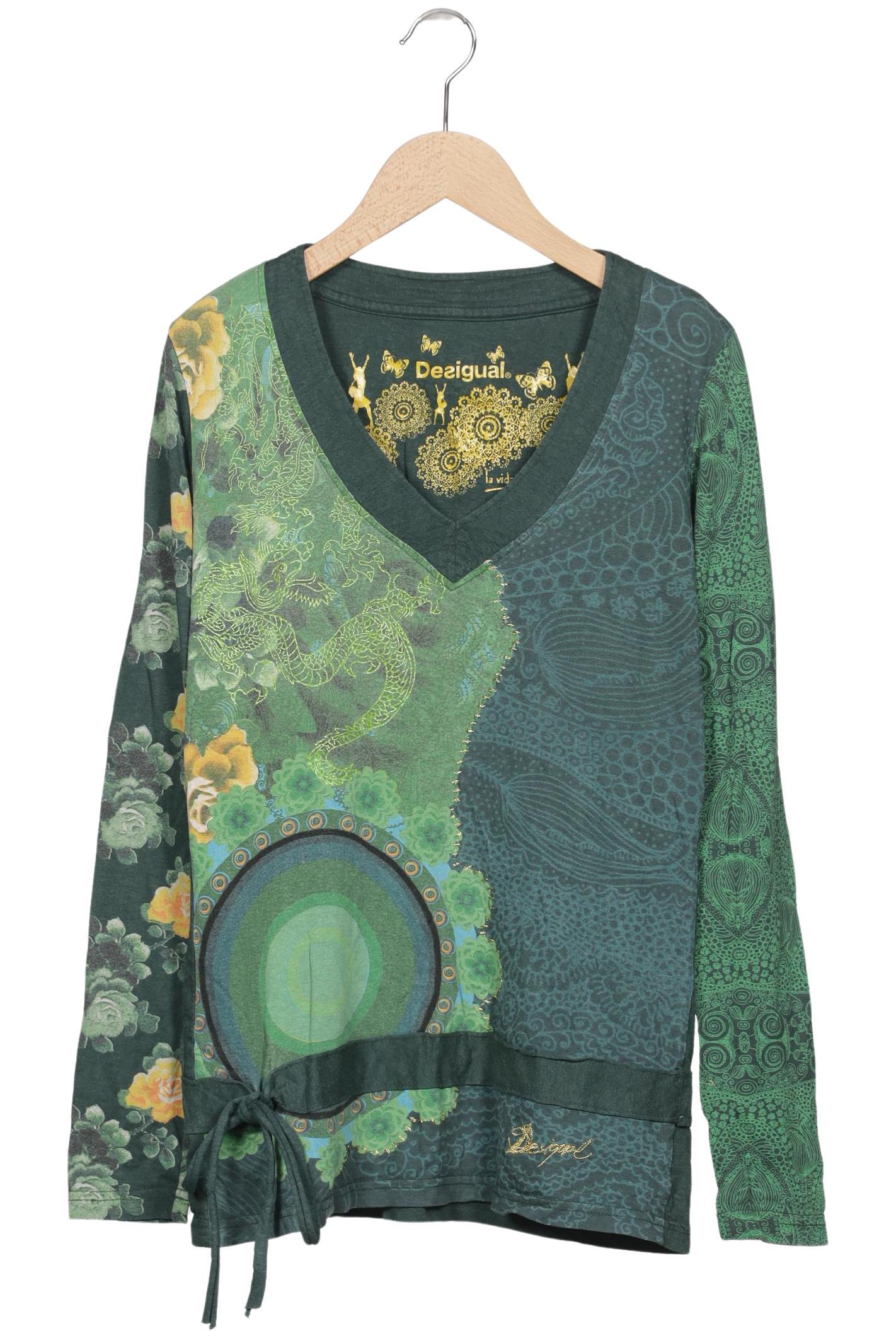 

Desigual Damen Langarmshirt, grün, Gr. 38