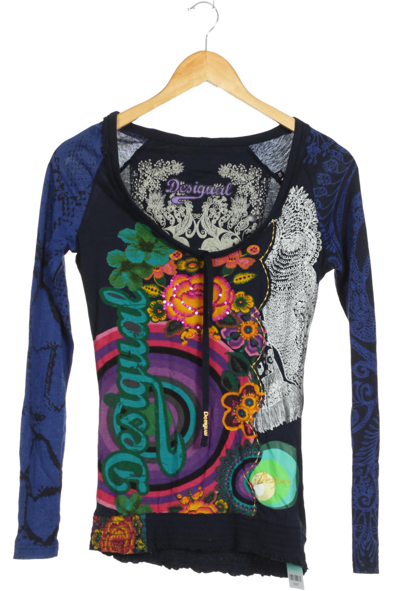 

Desigual Damen Langarmshirt, blau, Gr.