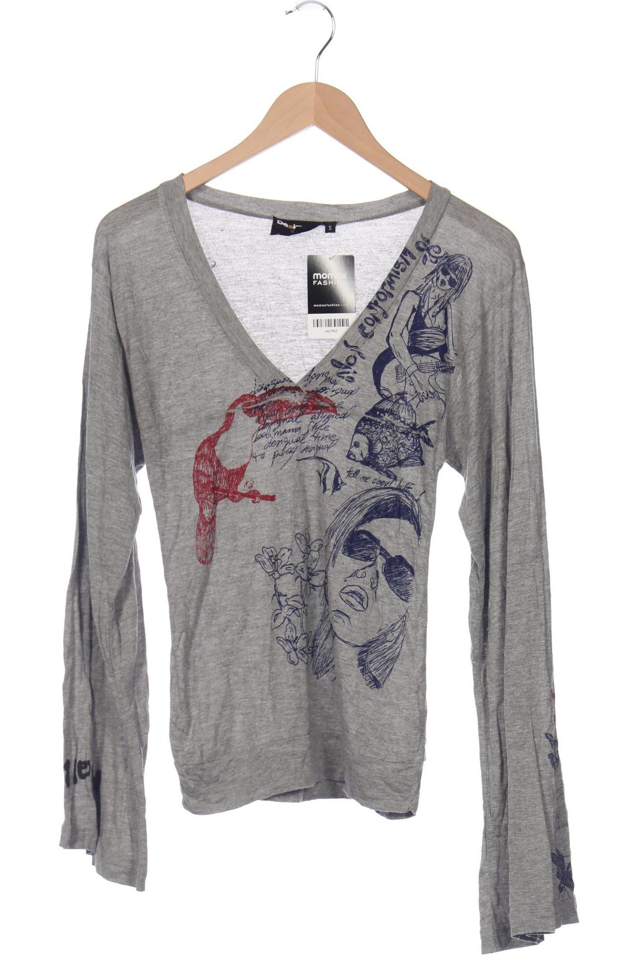 

Desigual Damen Langarmshirt, grau, Gr. 36