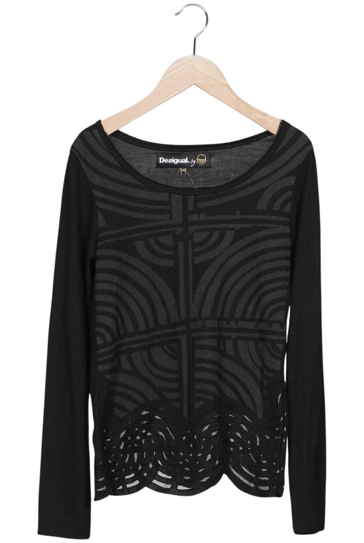 

Desigual Damen Langarmshirt, schwarz, Gr. 34