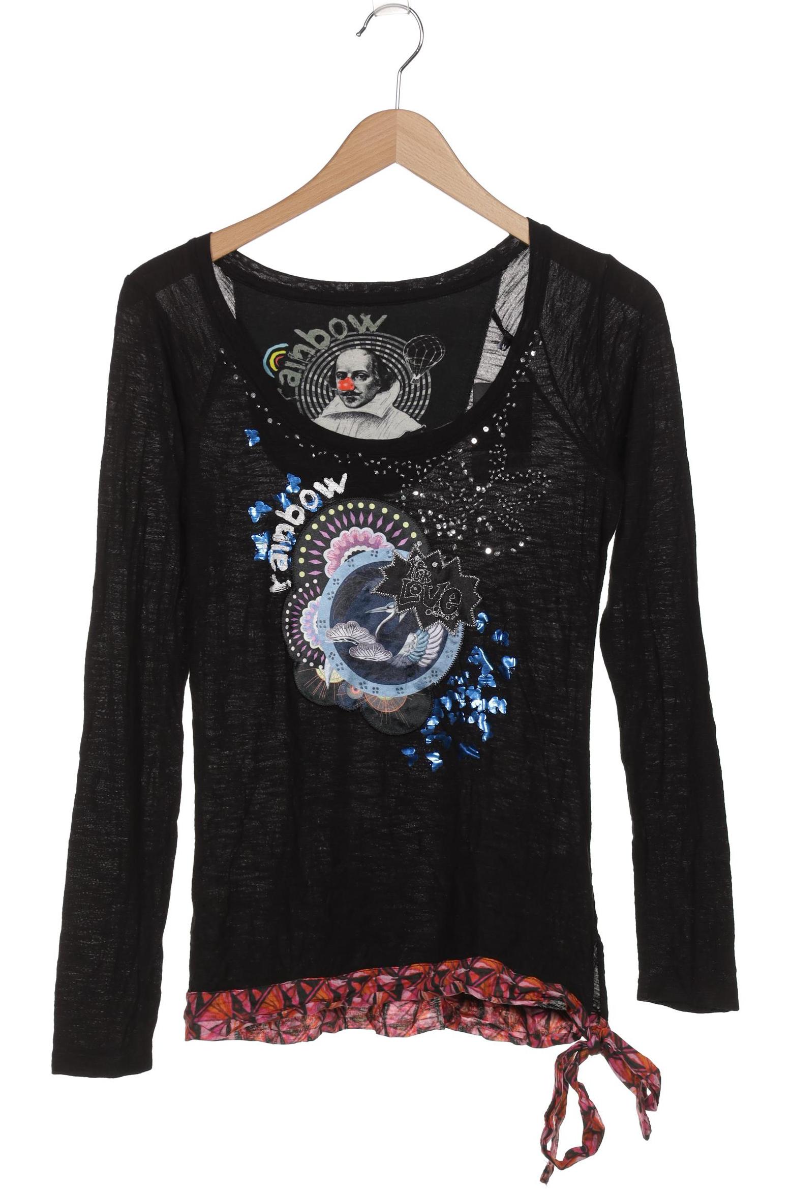 

Desigual Damen Langarmshirt, schwarz, Gr. 38