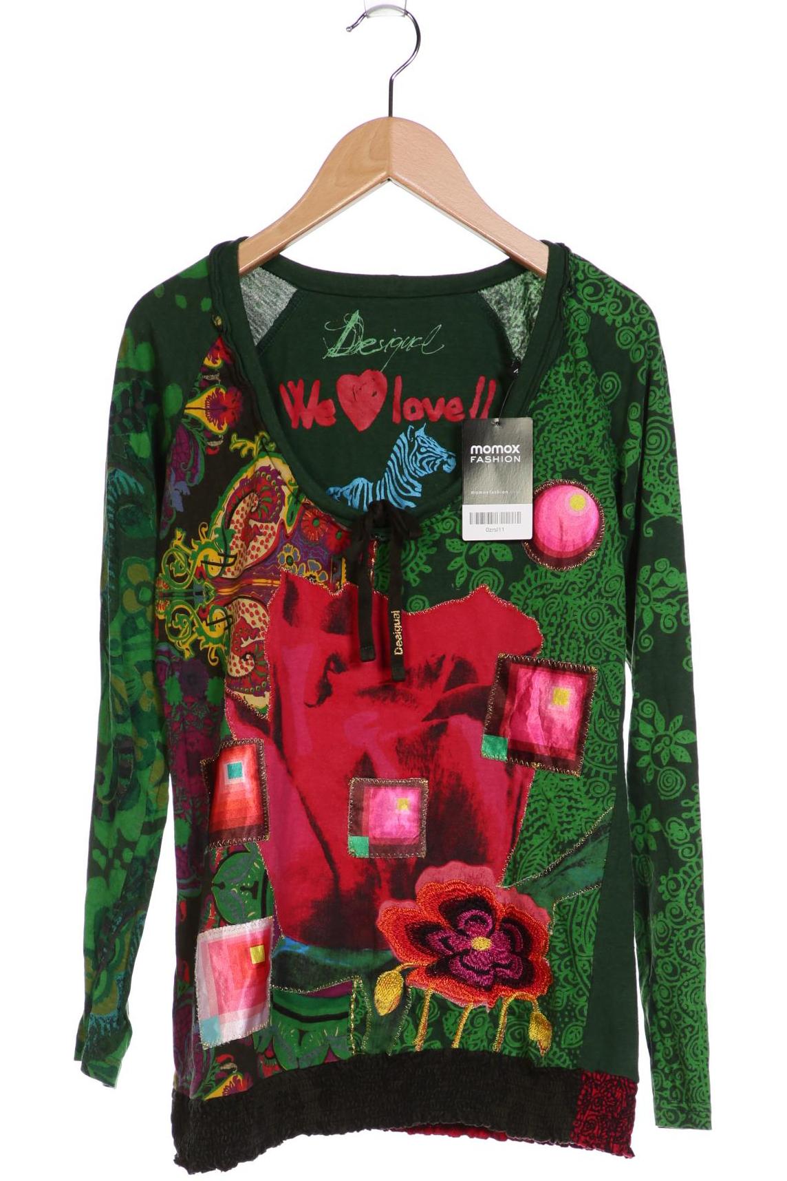 

Desigual Damen Langarmshirt, grün, Gr. 38