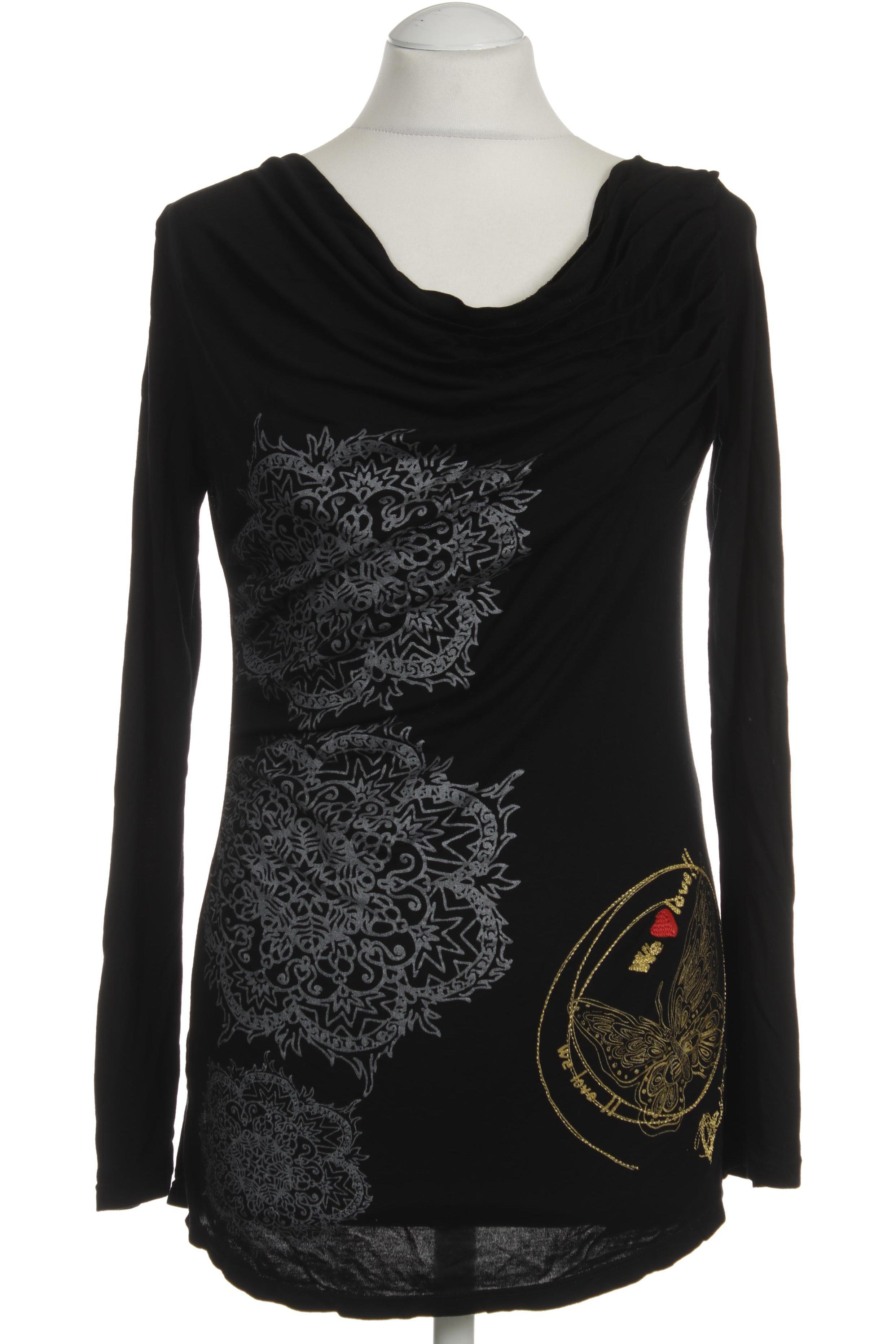 

Desigual Damen Langarmshirt, schwarz, Gr.