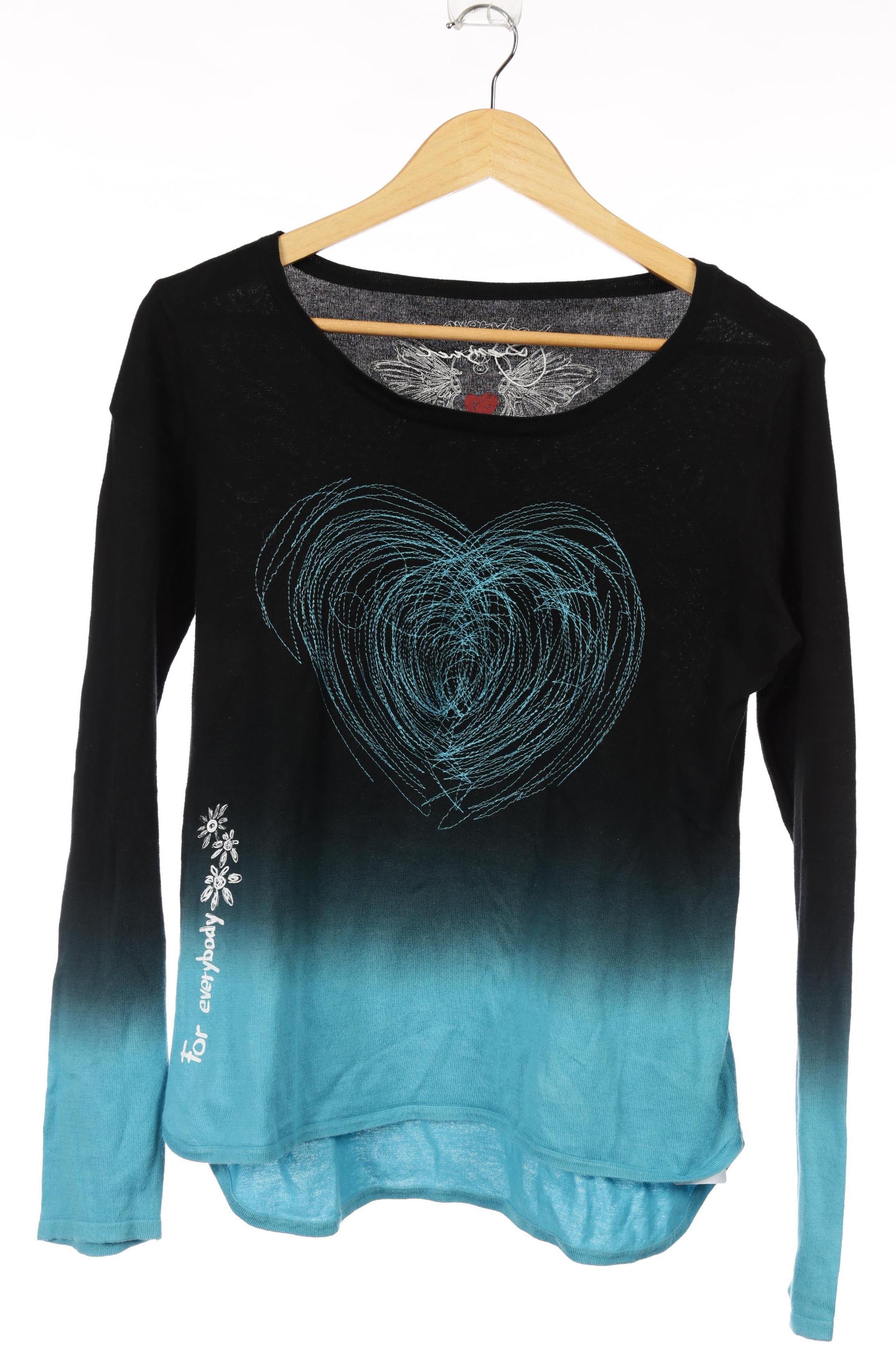 

Desigual Damen Langarmshirt, schwarz, Gr.