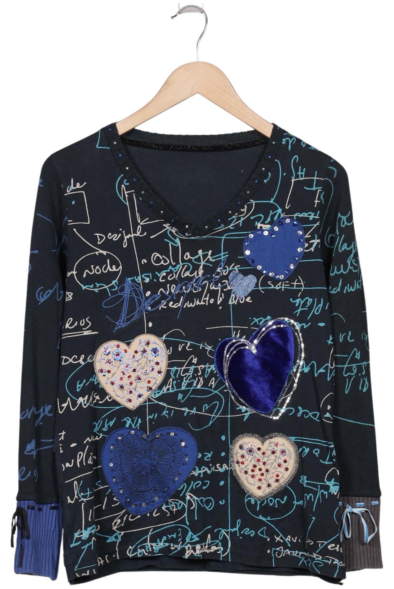 

Desigual Damen Langarmshirt, marineblau, Gr. 42