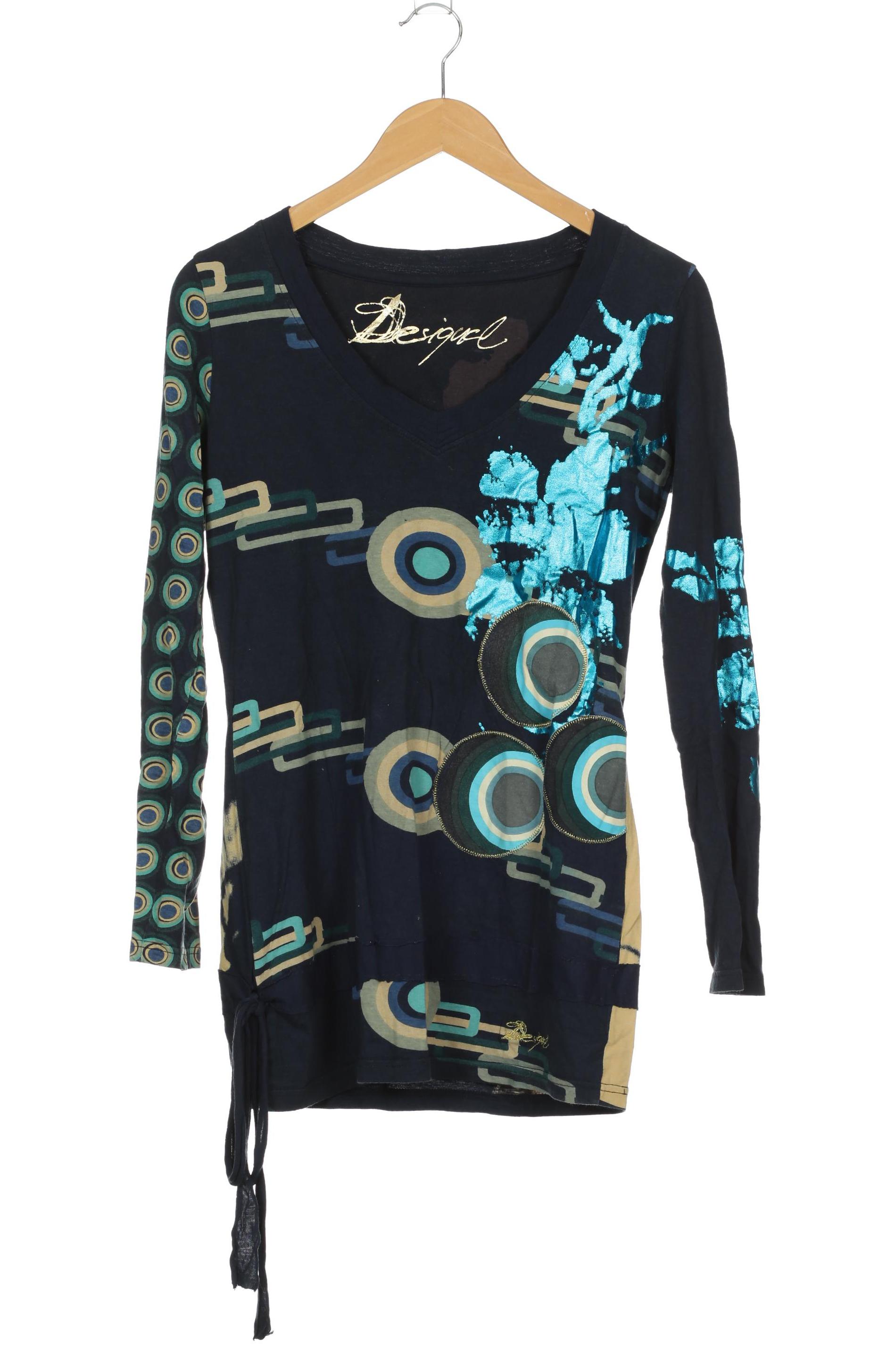 

Desigual Damen Langarmshirt, blau, Gr. 42