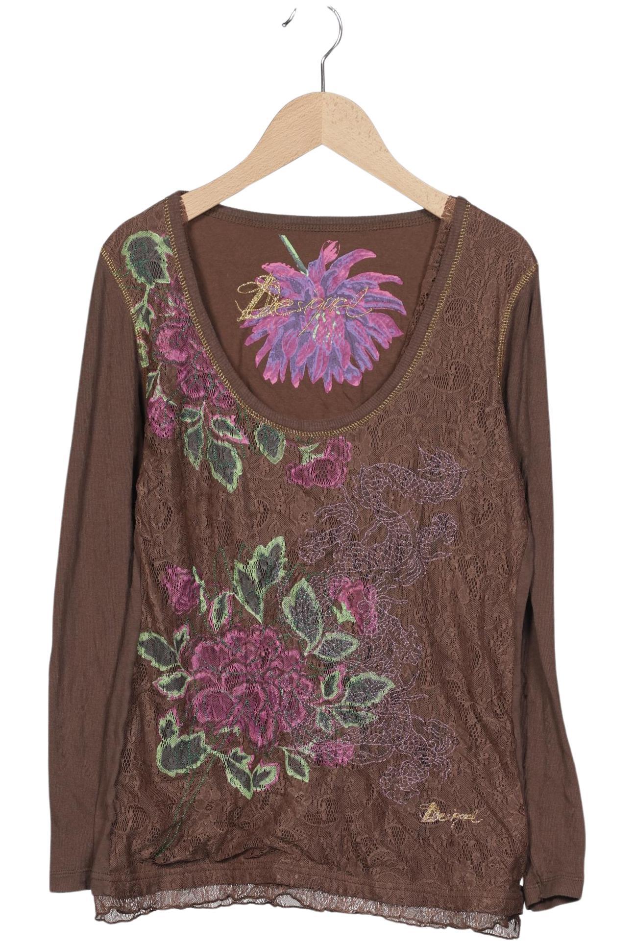 

Desigual Damen Langarmshirt, braun, Gr. 42