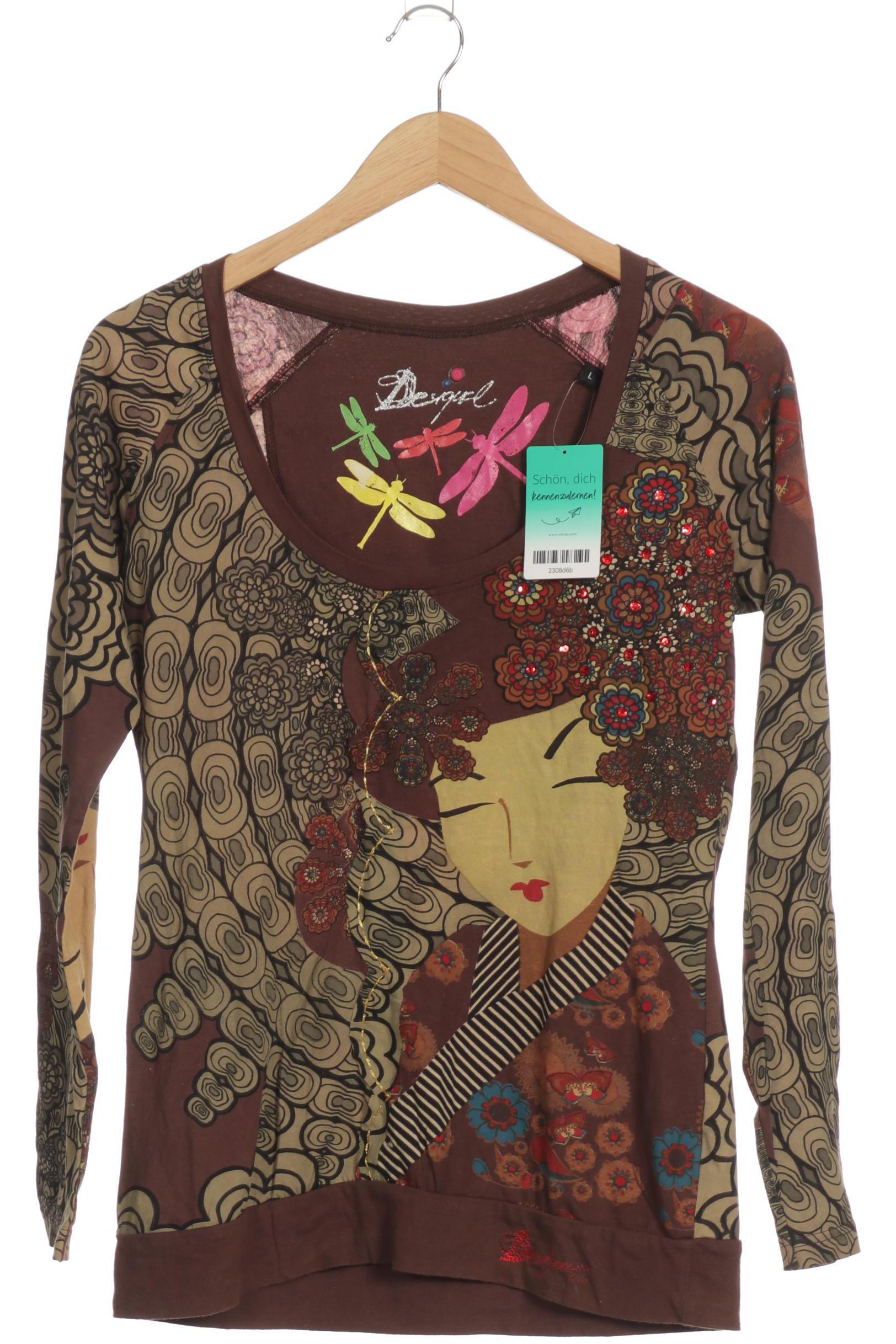 

Desigual Damen Langarmshirt, braun, Gr.