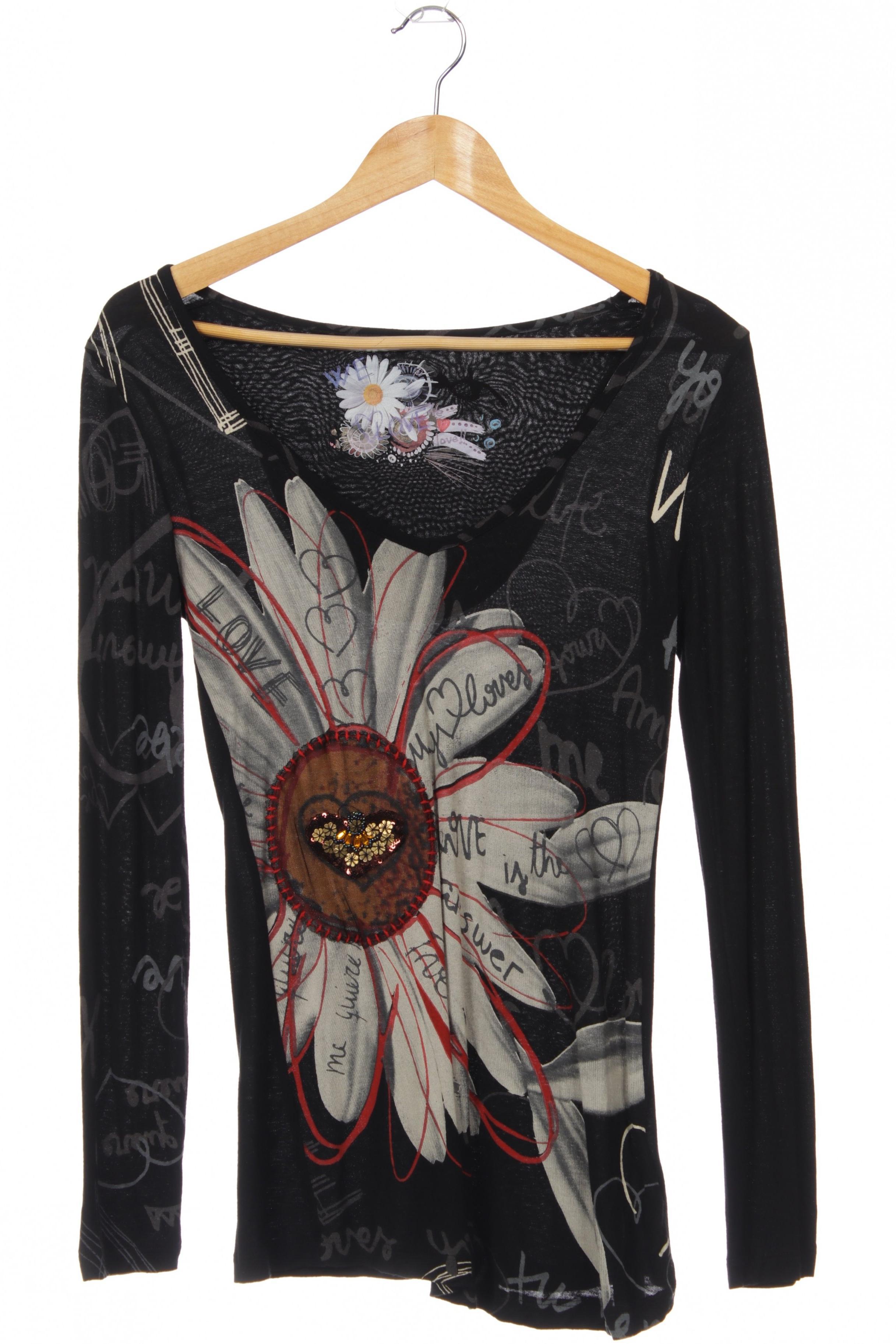 

Desigual Damen Langarmshirt, schwarz, Gr.