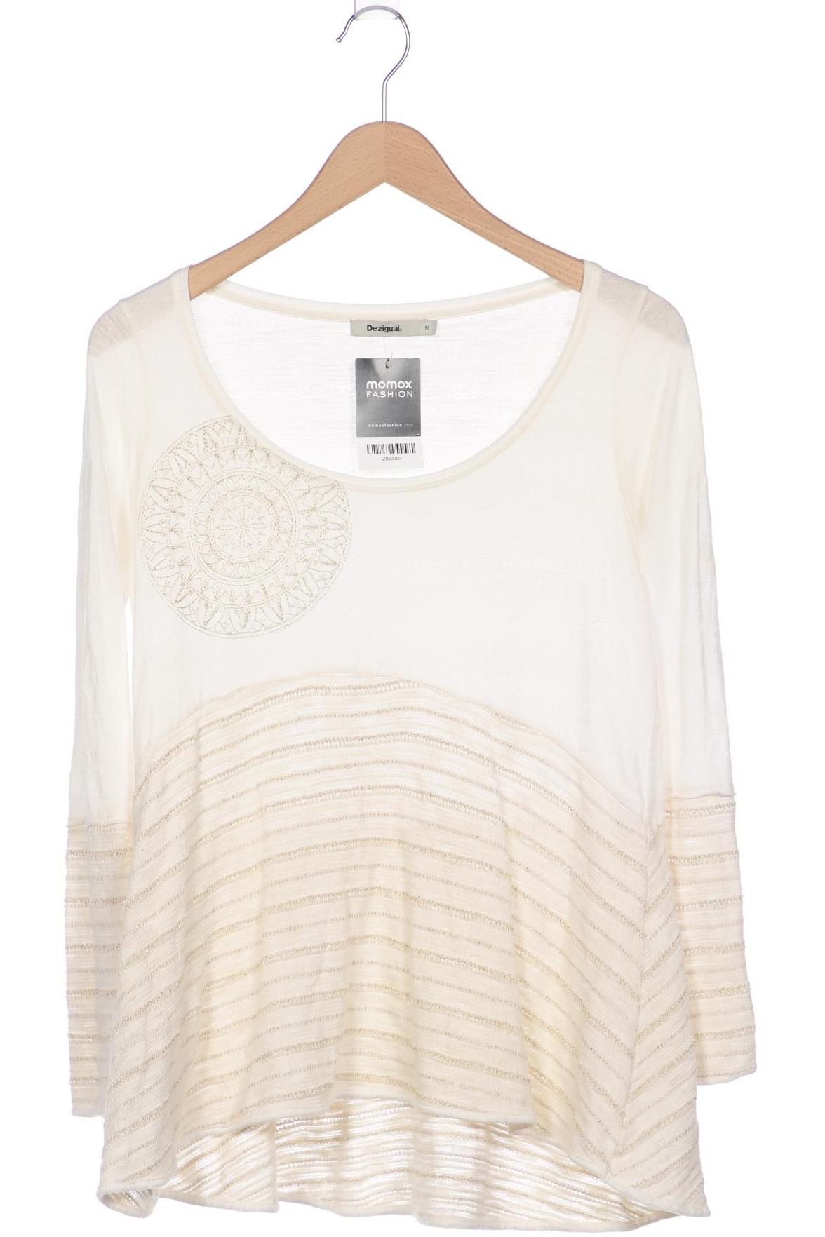 

Desigual Damen Langarmshirt, cremeweiß, Gr. 38