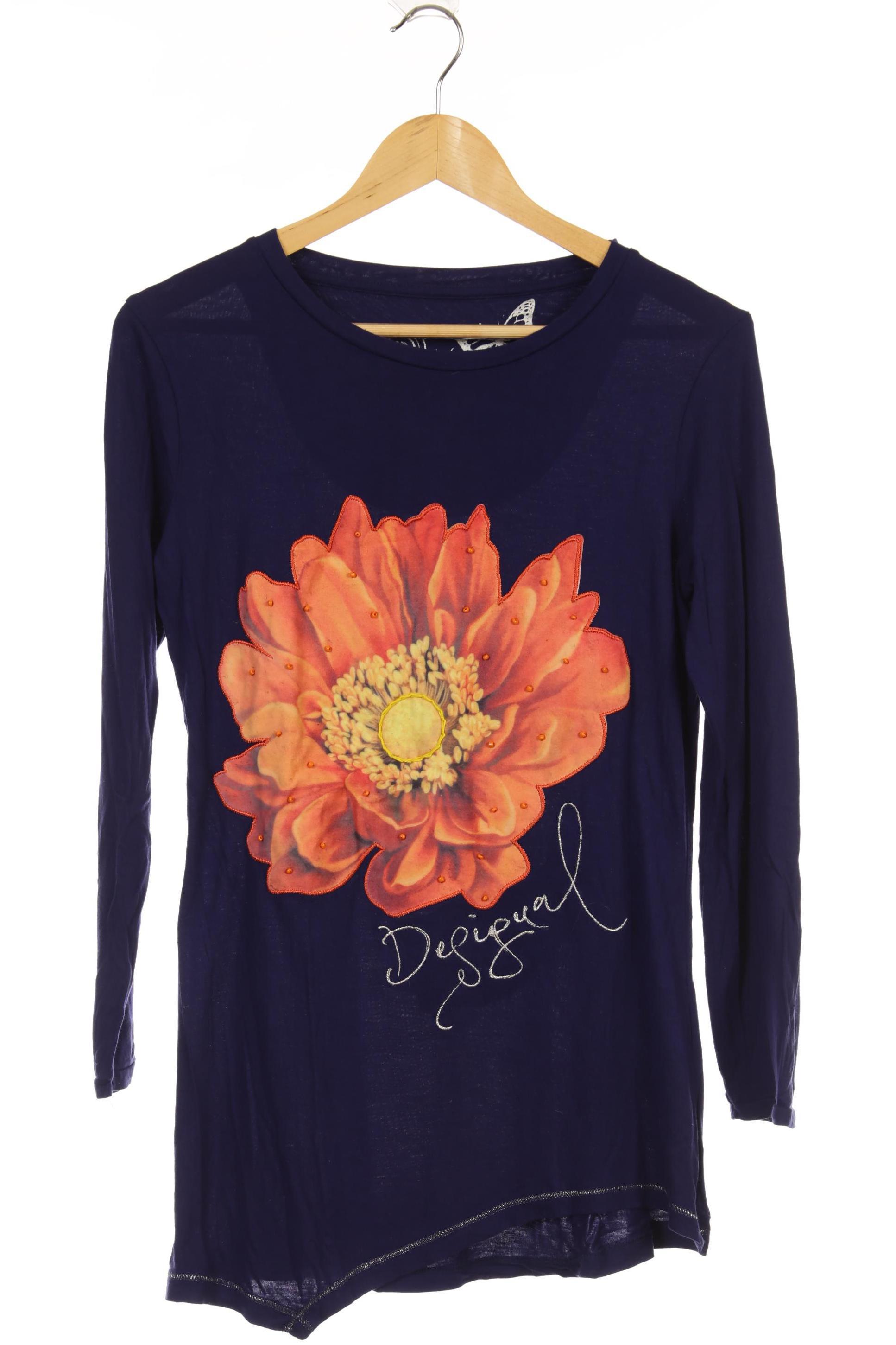 

Desigual Damen Langarmshirt, blau, Gr.