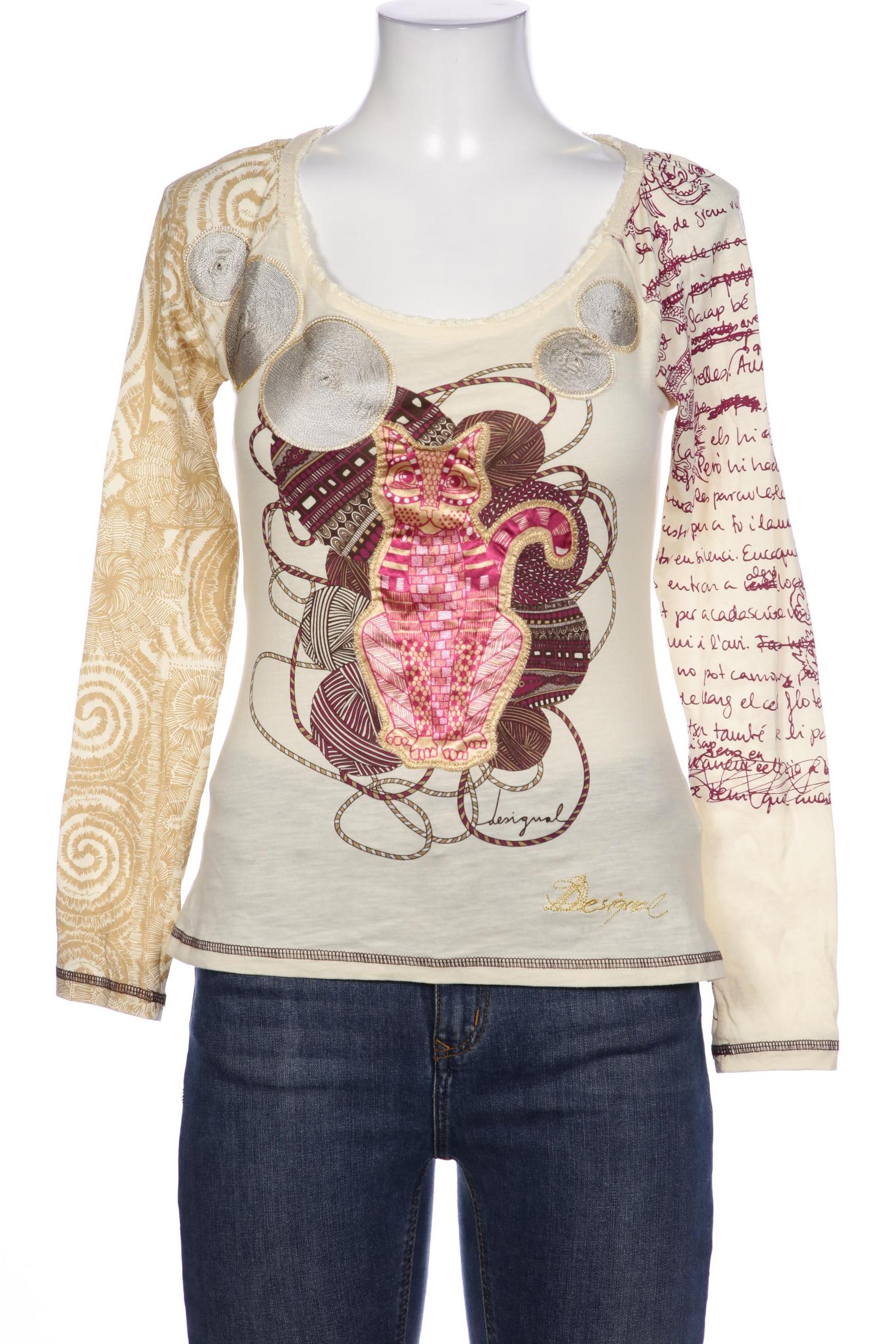 

Desigual Damen Langarmshirt, cremeweiß