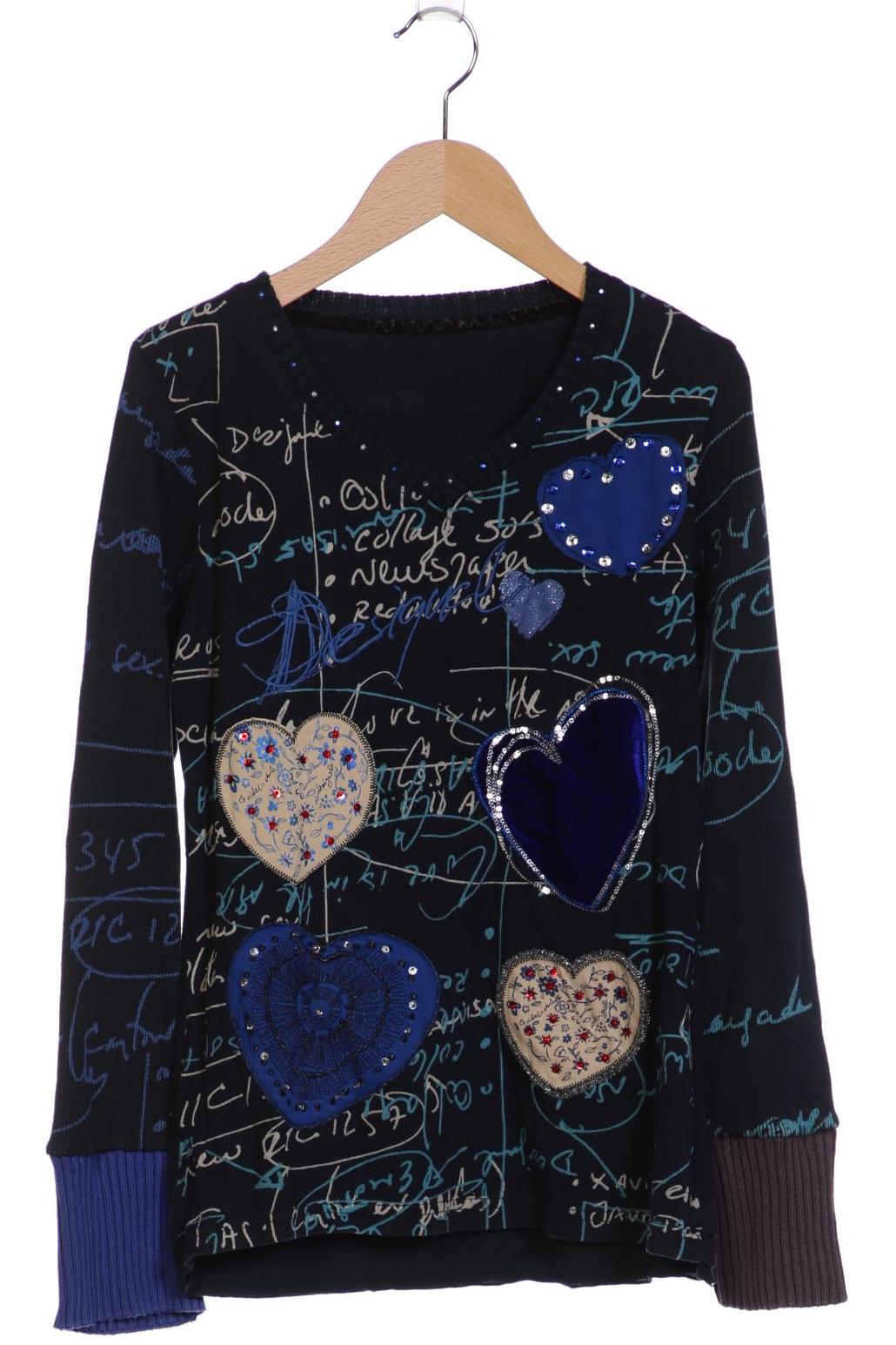 

Desigual Damen Langarmshirt, marineblau, Gr. 38