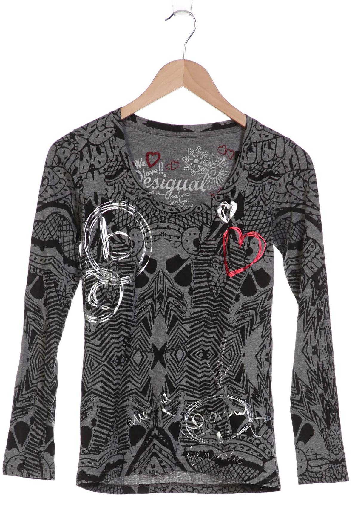 

Desigual Damen Langarmshirt, grau, Gr. 36