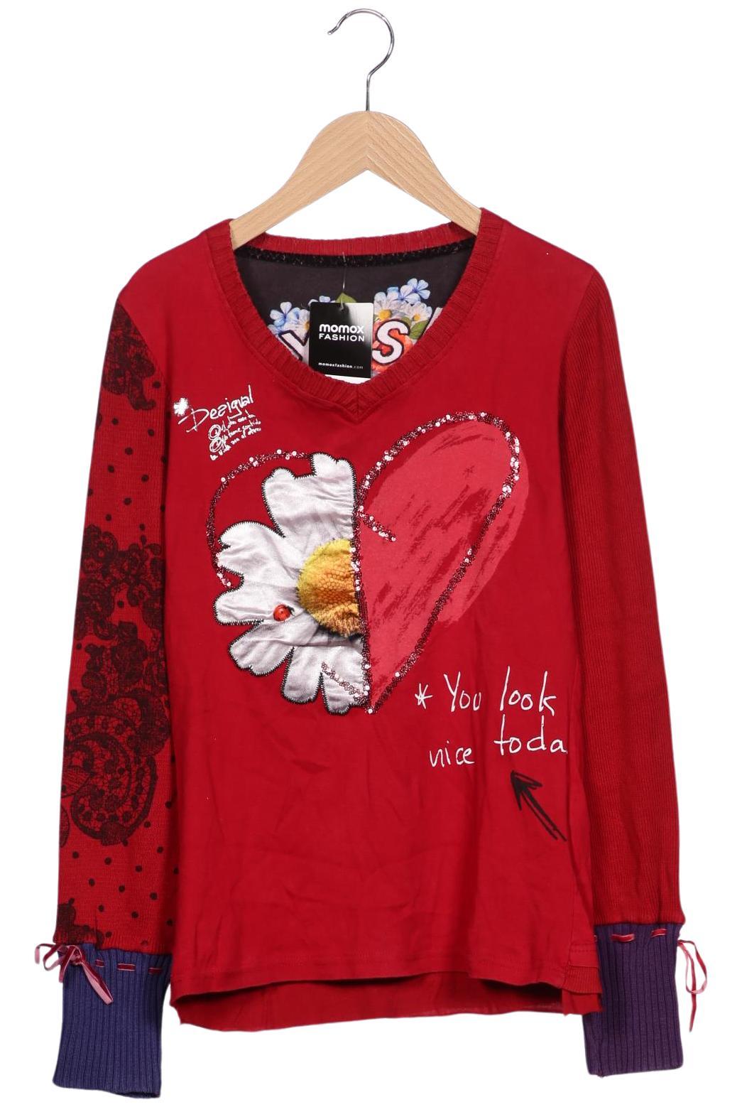 

Desigual Damen Langarmshirt, rot, Gr. 36