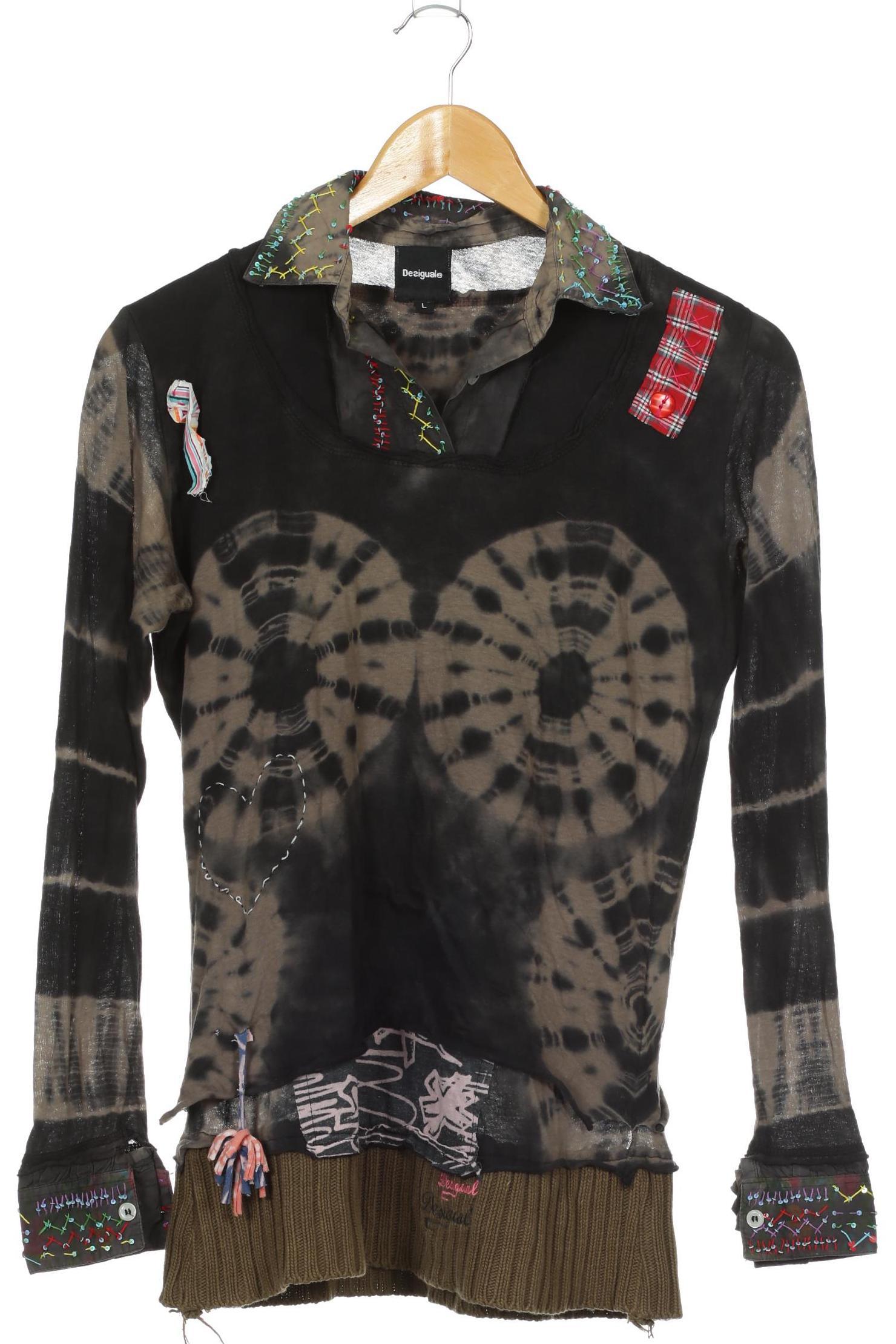 

Desigual Damen Langarmshirt, schwarz, Gr.