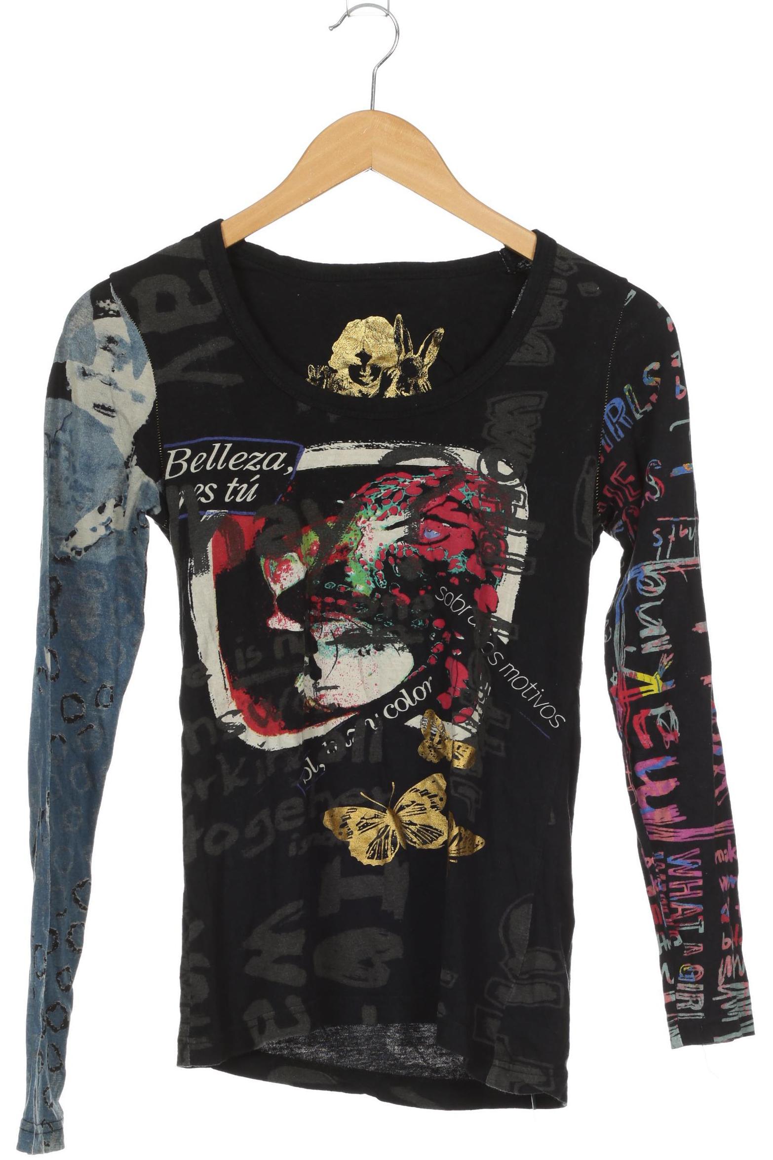 

Desigual Damen Langarmshirt, schwarz, Gr.