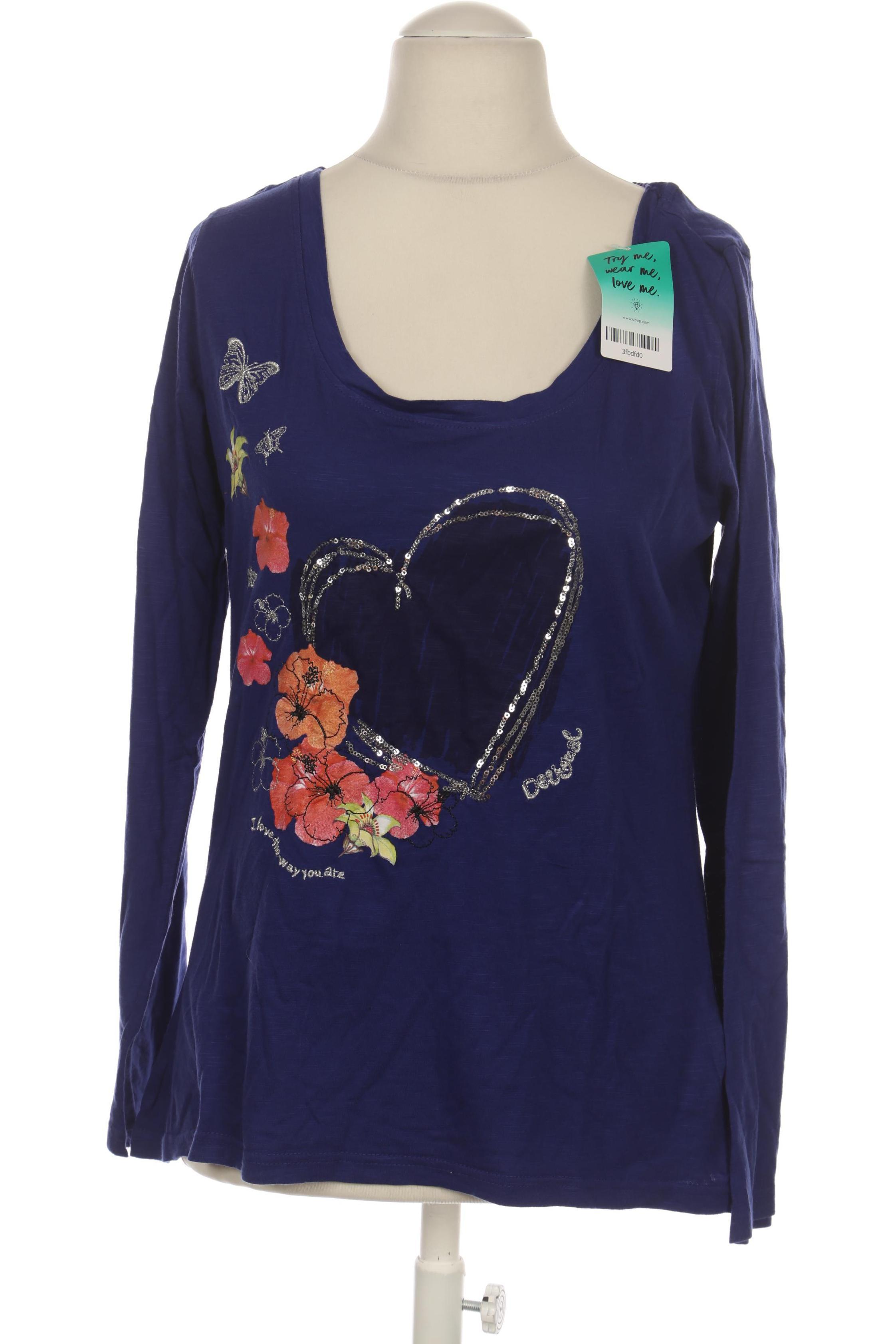 

Desigual Damen Langarmshirt, blau, Gr.