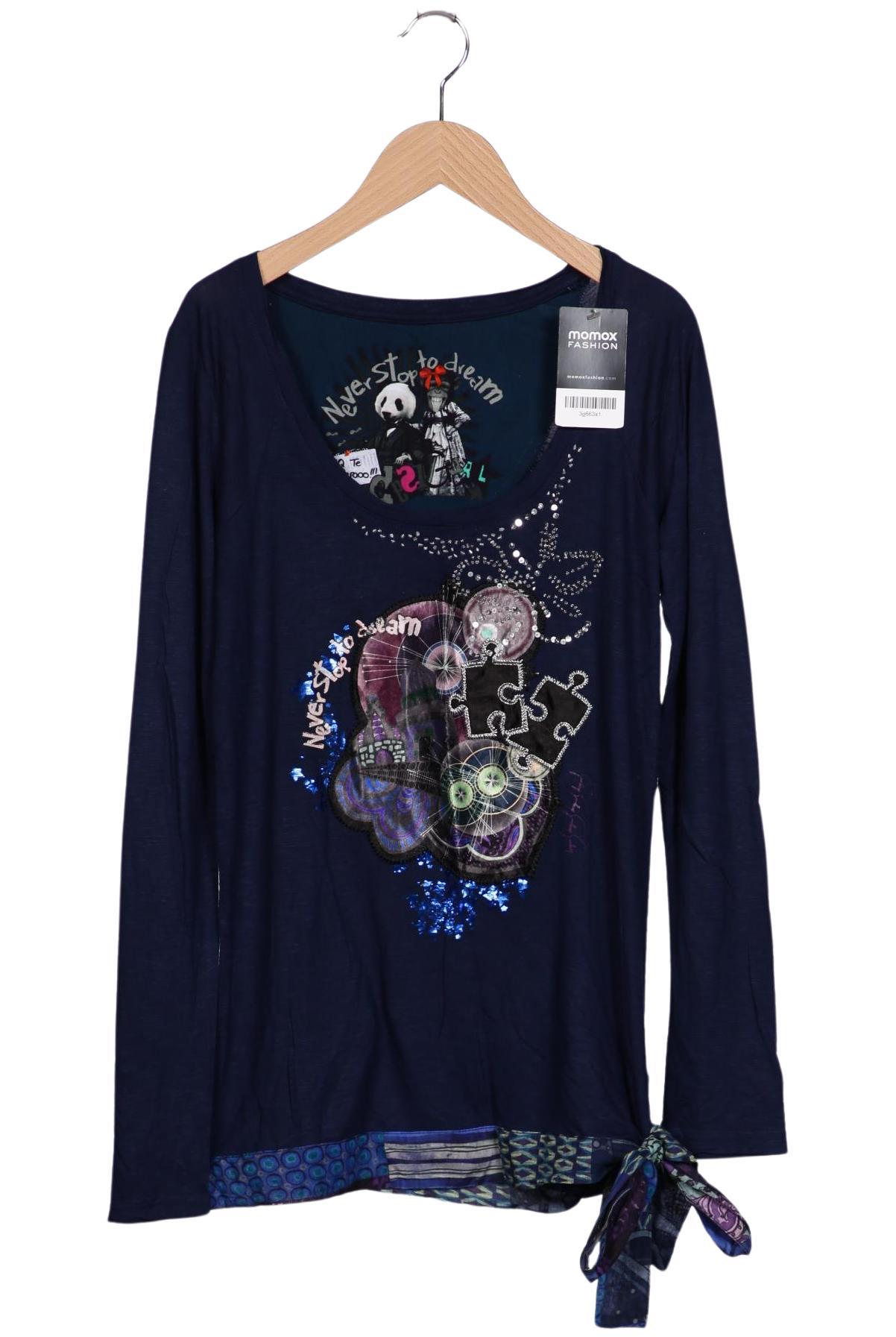 

Desigual Damen Langarmshirt, marineblau, Gr. 42