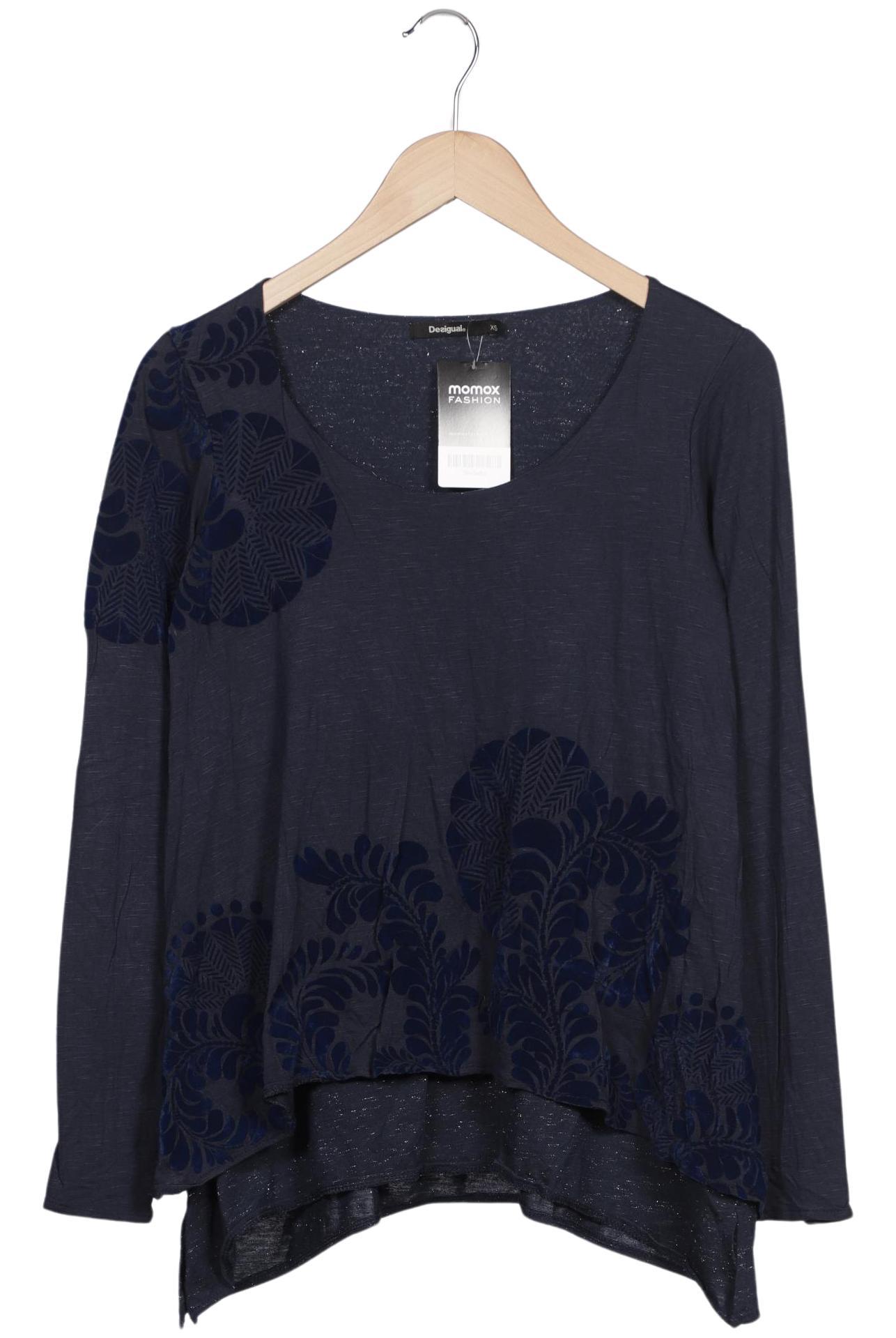 

Desigual Damen Langarmshirt, marineblau, Gr. 34