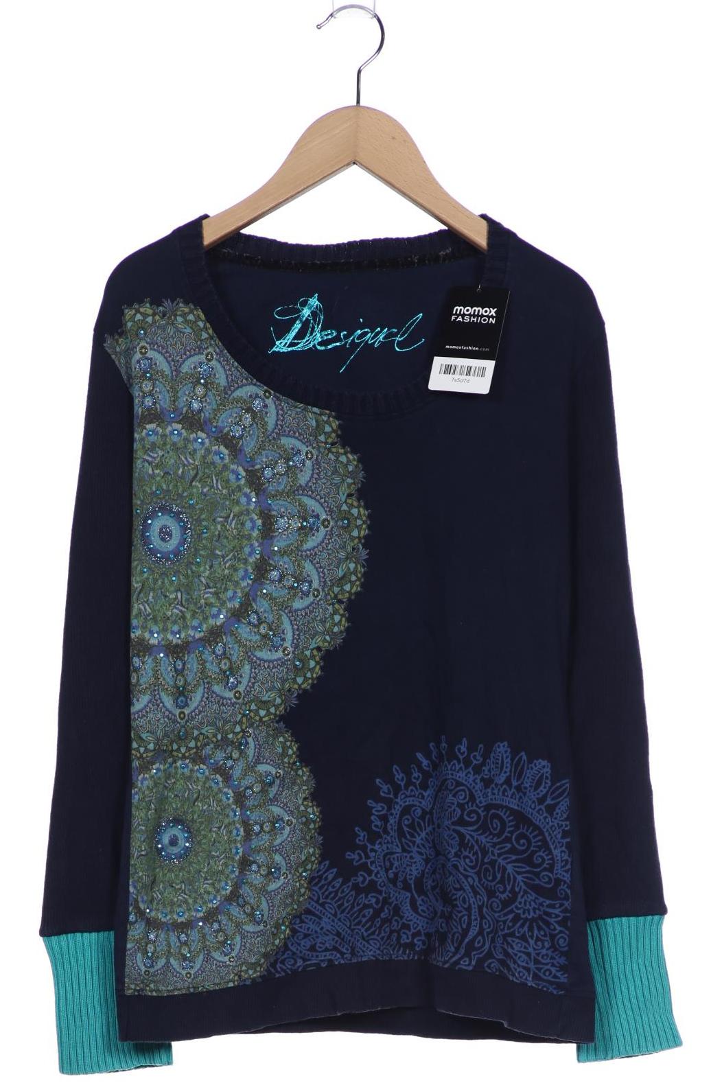 

Desigual Damen Langarmshirt, marineblau, Gr. 38