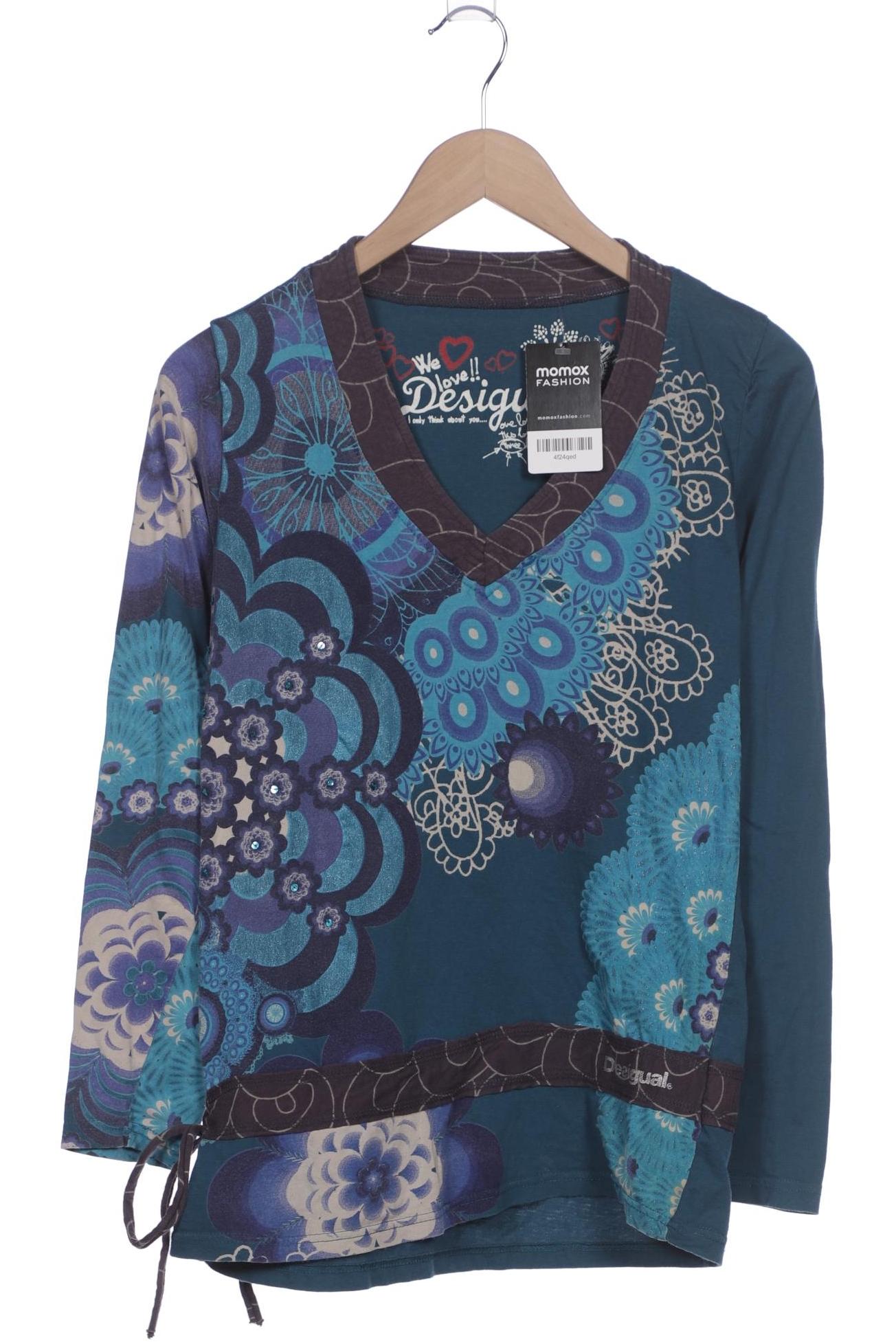 

Desigual Damen Langarmshirt, blau, Gr. 42