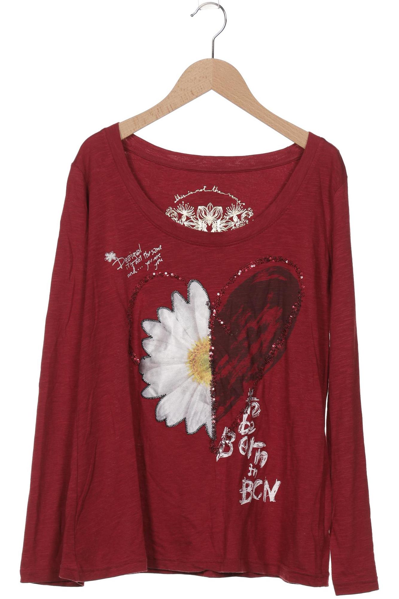

Desigual Damen Langarmshirt, bordeaux, Gr. 44