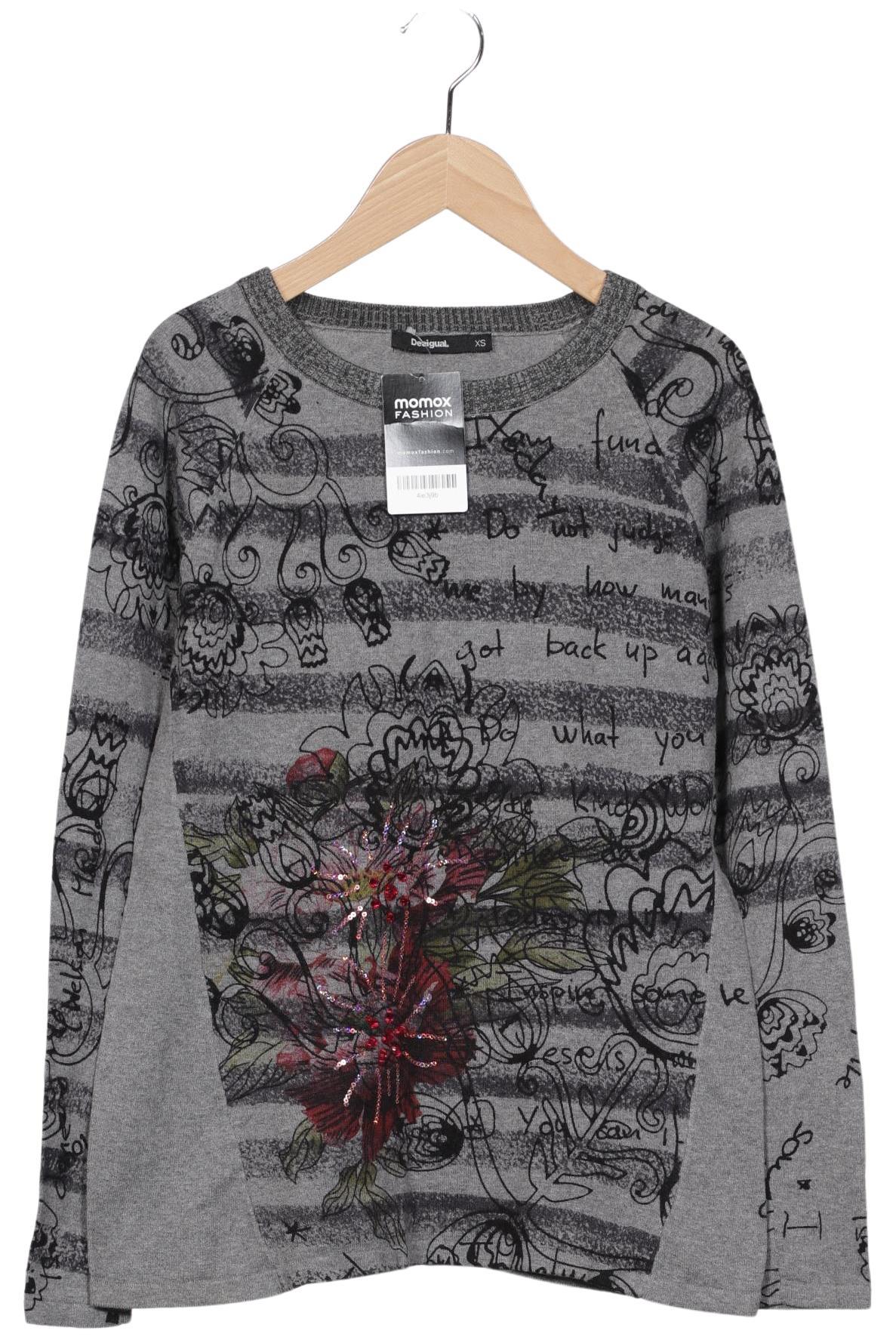 

Desigual Damen Langarmshirt, grau, Gr. 34