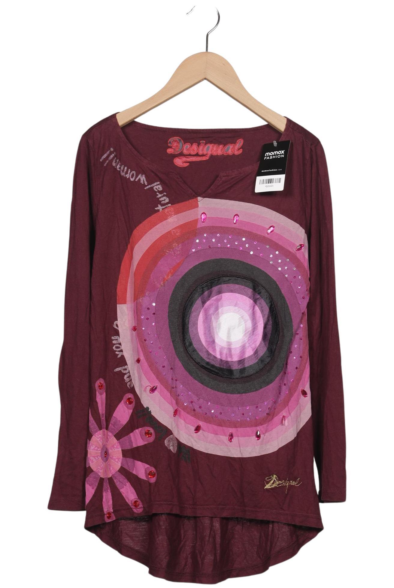 

Desigual Damen Langarmshirt, bordeaux, Gr. 38