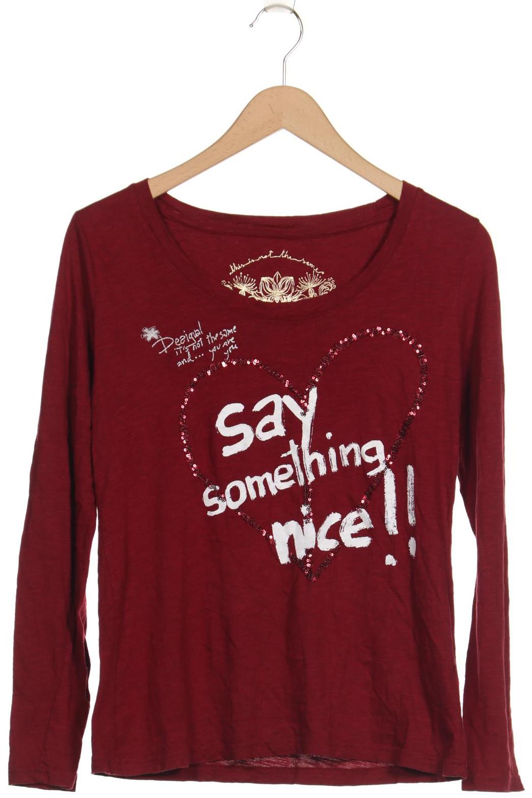 

Desigual Damen Langarmshirt, bordeaux, Gr. 42