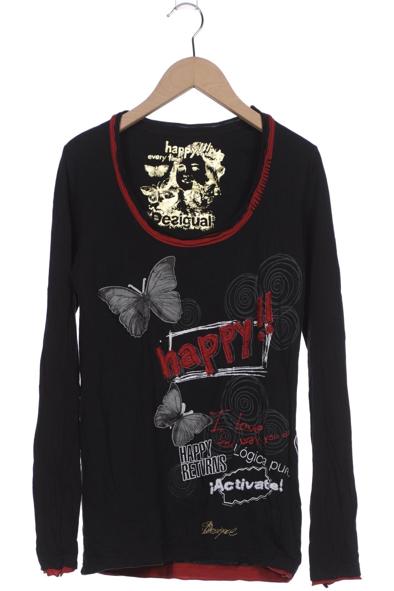 

Desigual Damen Langarmshirt, schwarz, Gr. 38