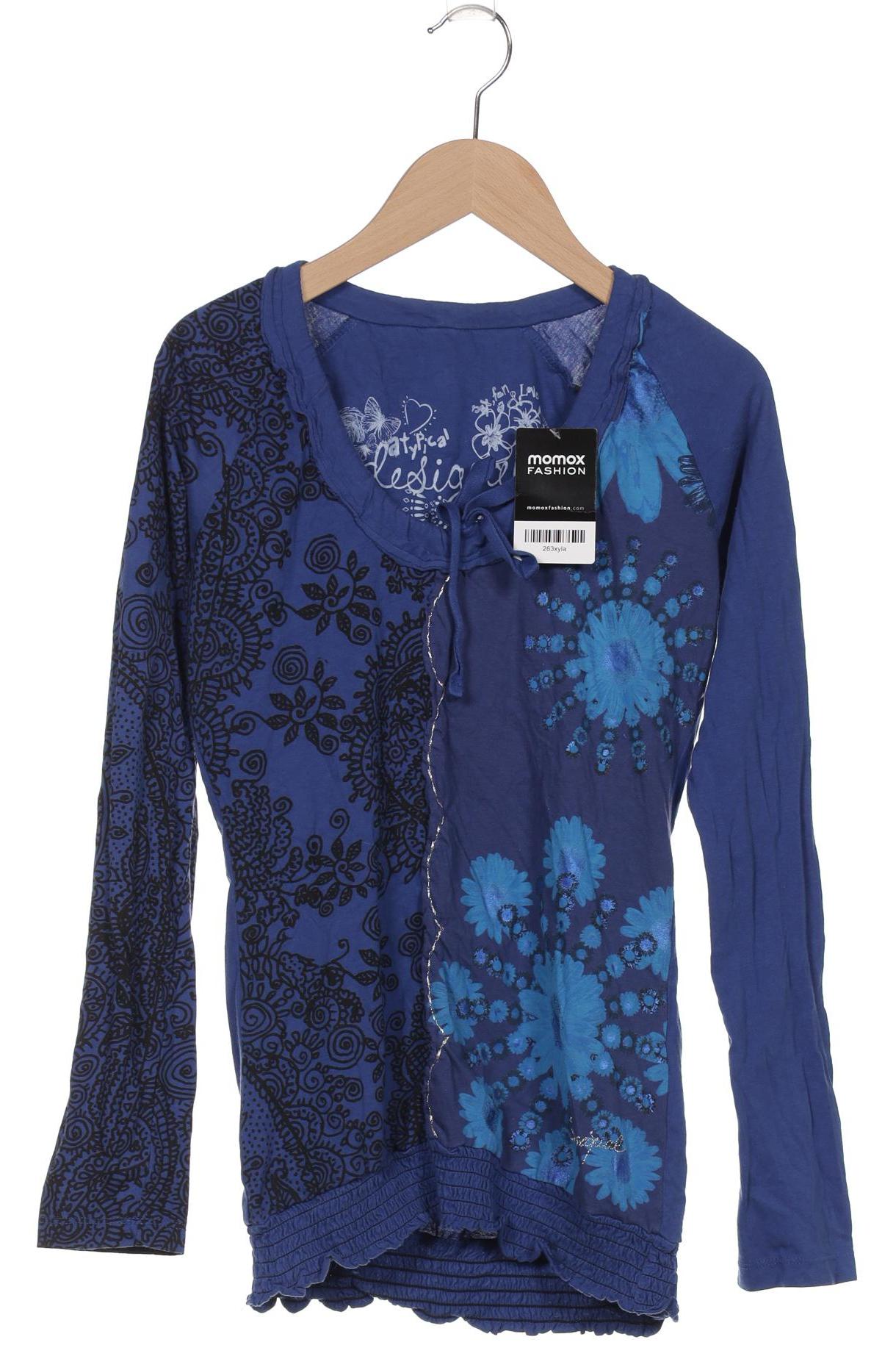 

Desigual Damen Langarmshirt, blau, Gr. 38