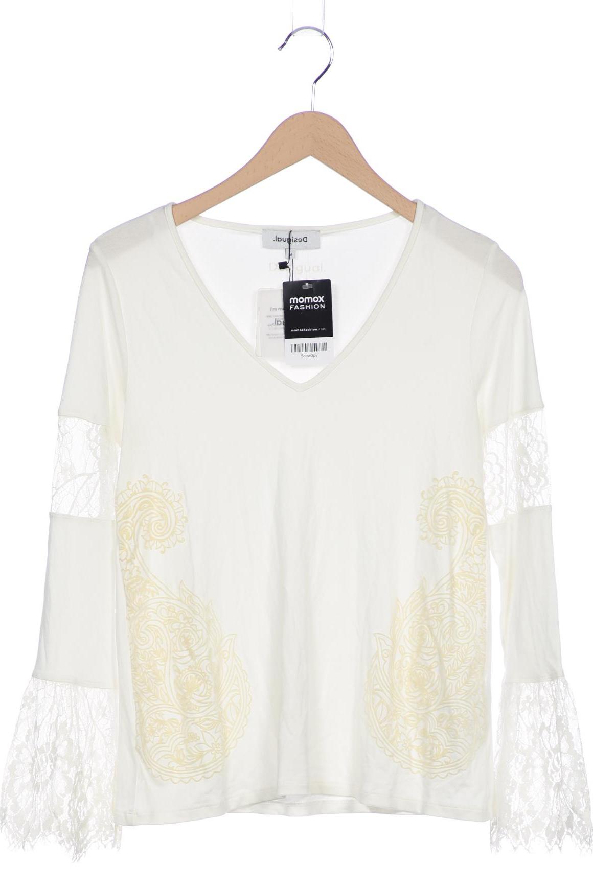 

Desigual Damen Langarmshirt, cremeweiß, Gr. 38