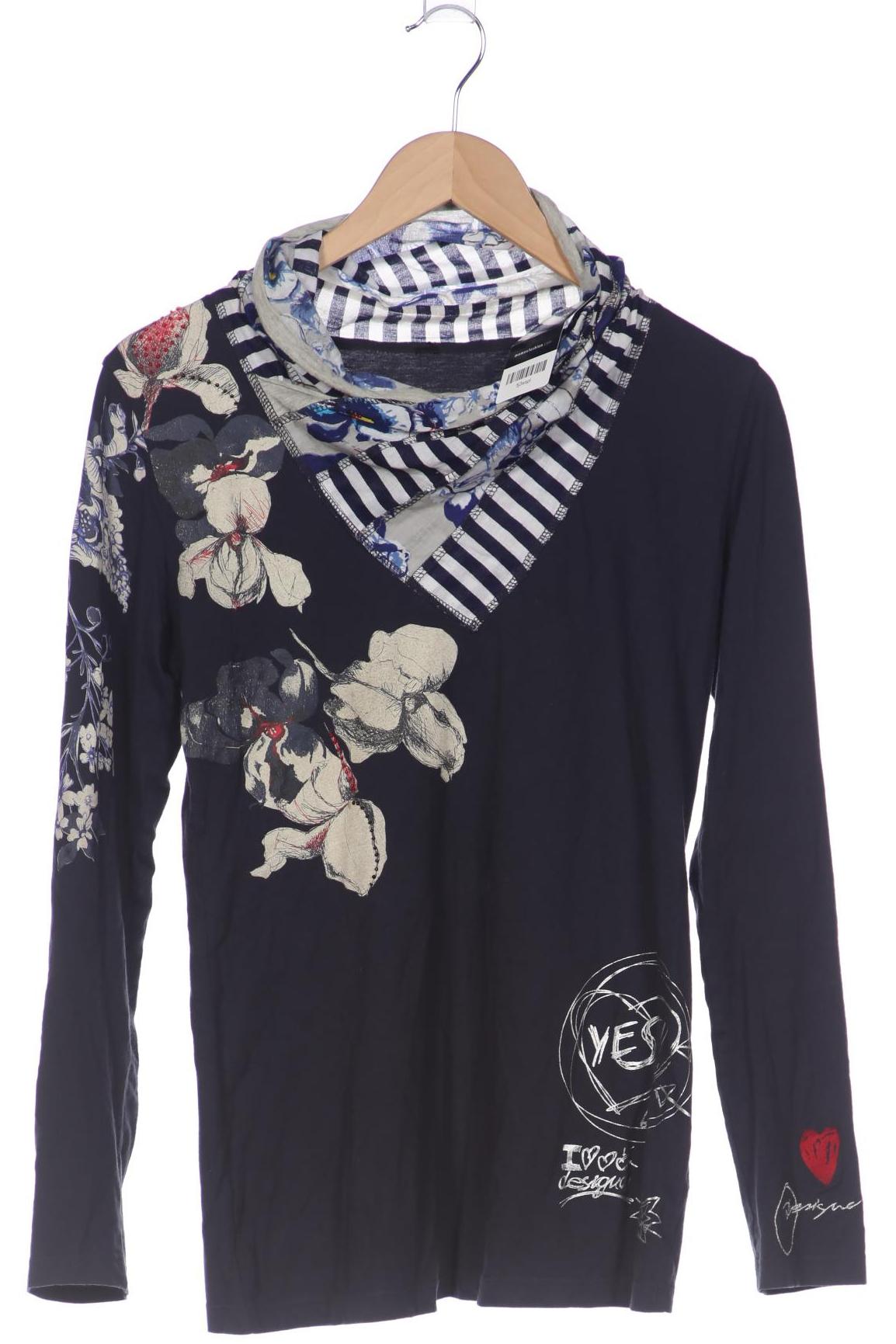 

Desigual Damen Langarmshirt, marineblau, Gr. 38