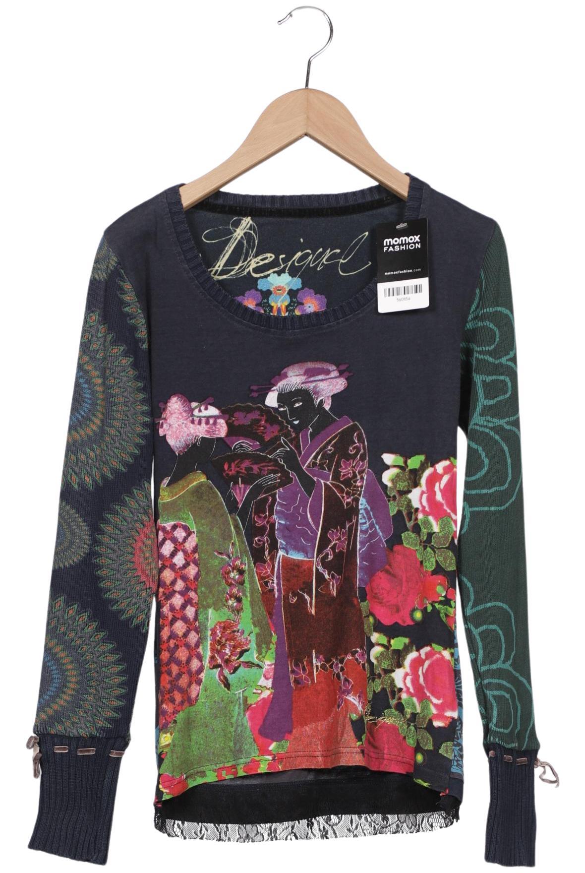 

Desigual Damen Langarmshirt, marineblau, Gr. 34